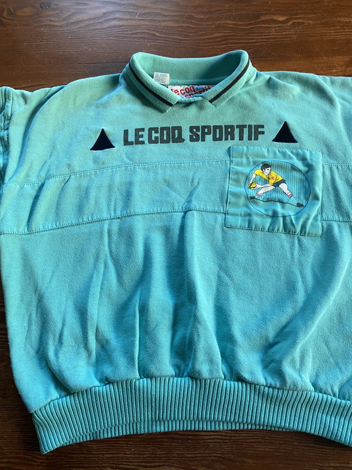 Le Coq Sportif Vintage 80’s Le Coq Sportif Teal Boxy Rugby Polo Sweatshirt Size US S / EU 44-46 / 1 - 3 Thumbnail