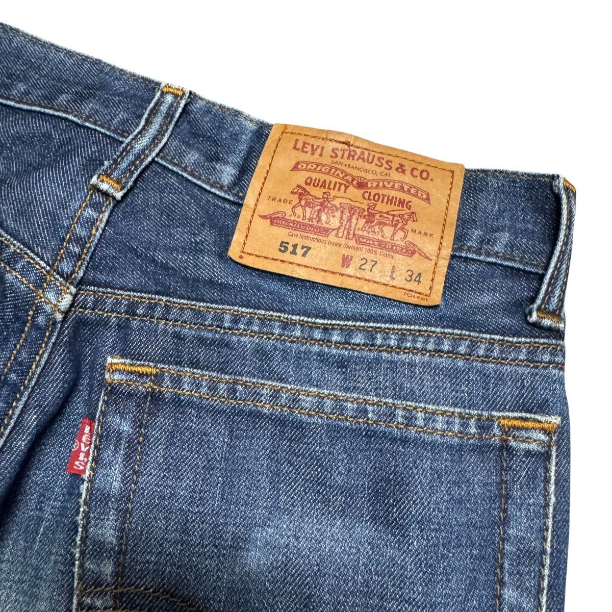 Levi's Vintage Levis 517 Flare Jeans Distressed Hedi Slimane Style Size US 27 - 12 Thumbnail