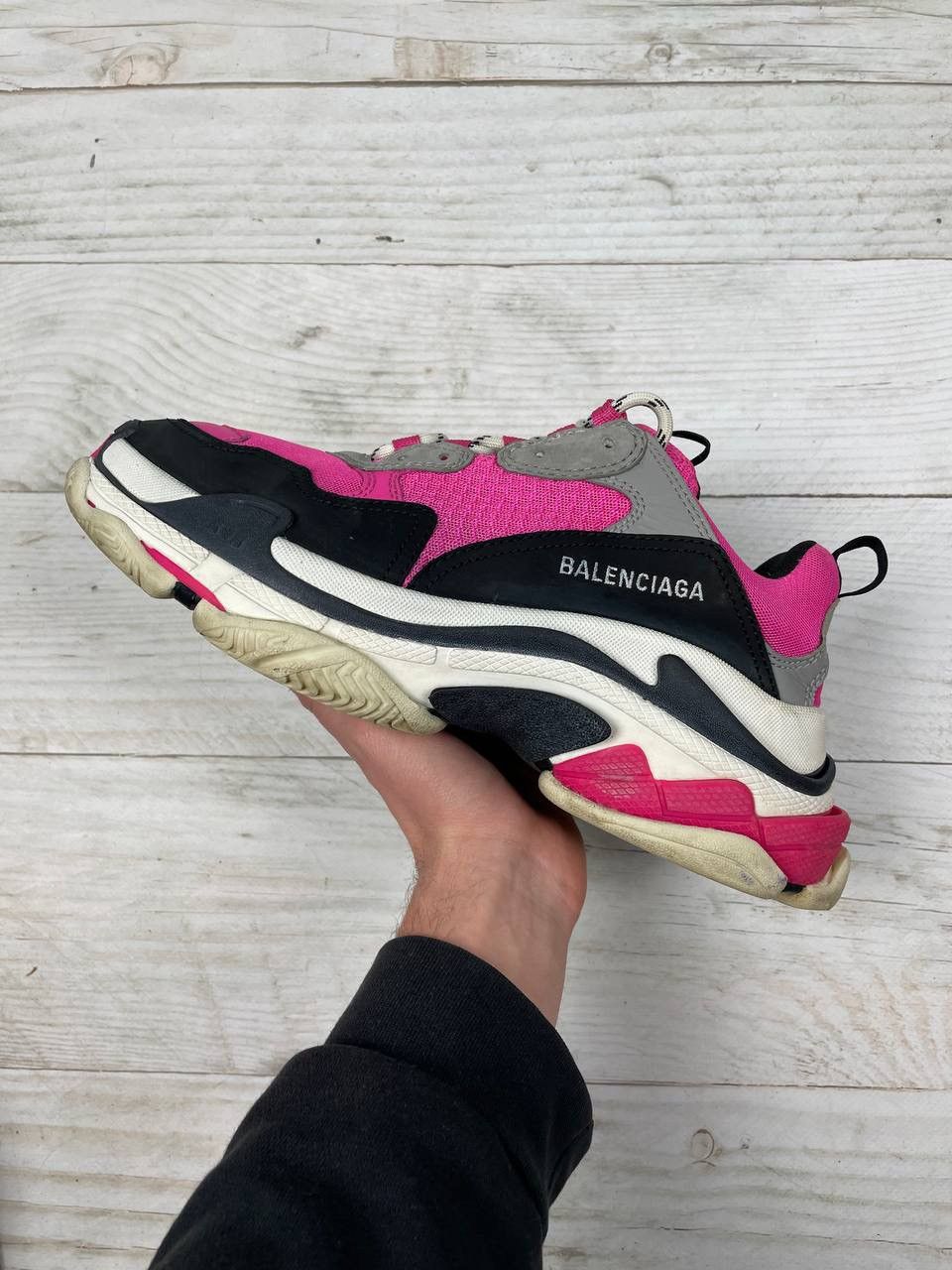 Balenciaga Balenciaga Triple S Pink Black Grey Sneaker Y2K Size US 8.5 / EU 41-42 - 12 Thumbnail