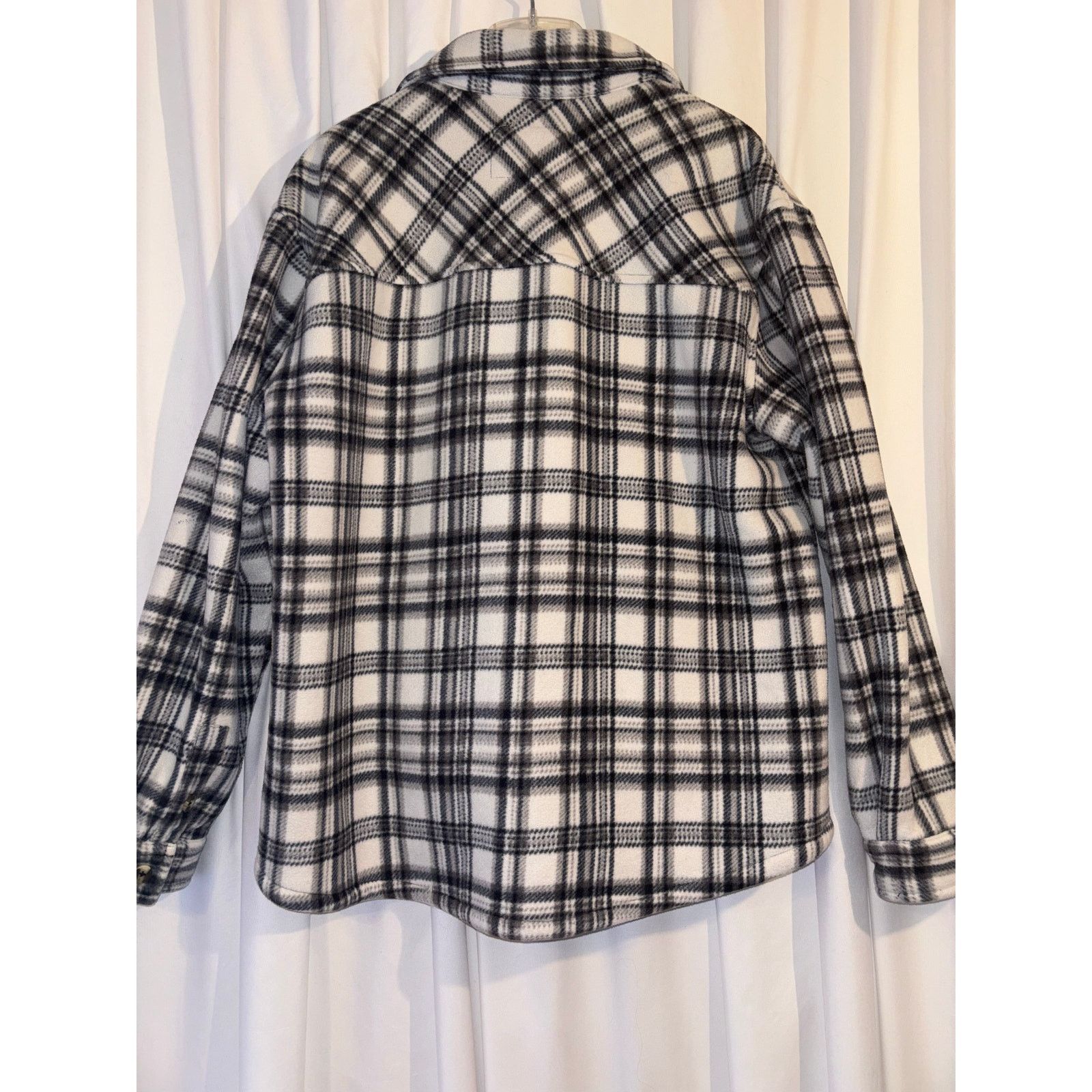 Sage Sage Plaid Fleece Shirt Jacket Size Large Size L / US 10 / IT 46 - 6 Thumbnail