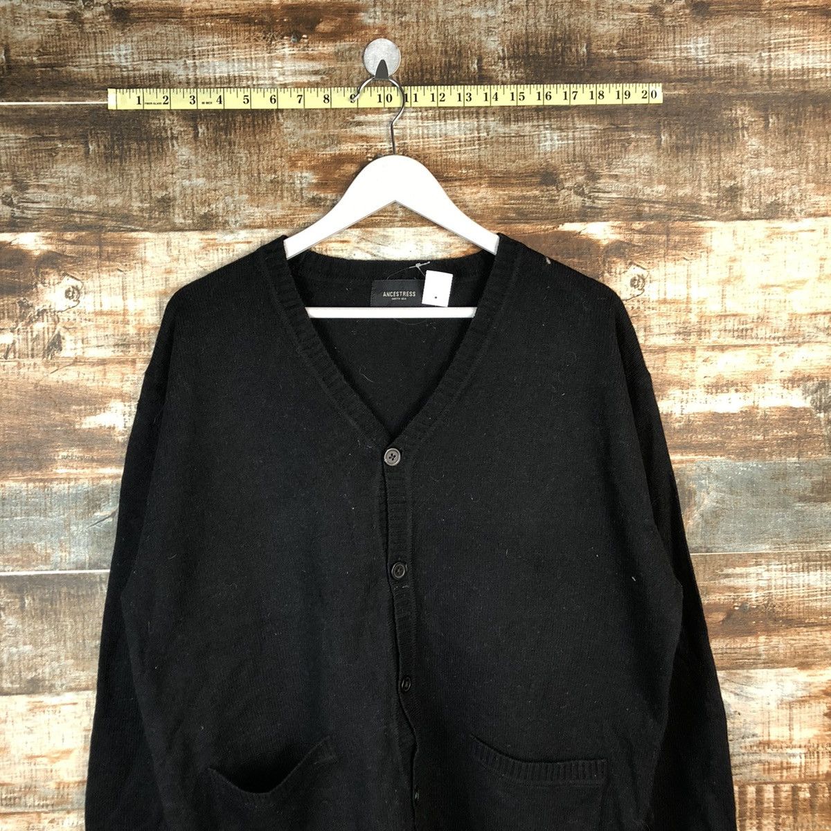 Homespun Knitwear × Japanese Brand Ancestress Black Cardigan Knitwear #A1372 Size US L / EU 52-54 / 3 - 2 Thumbnail