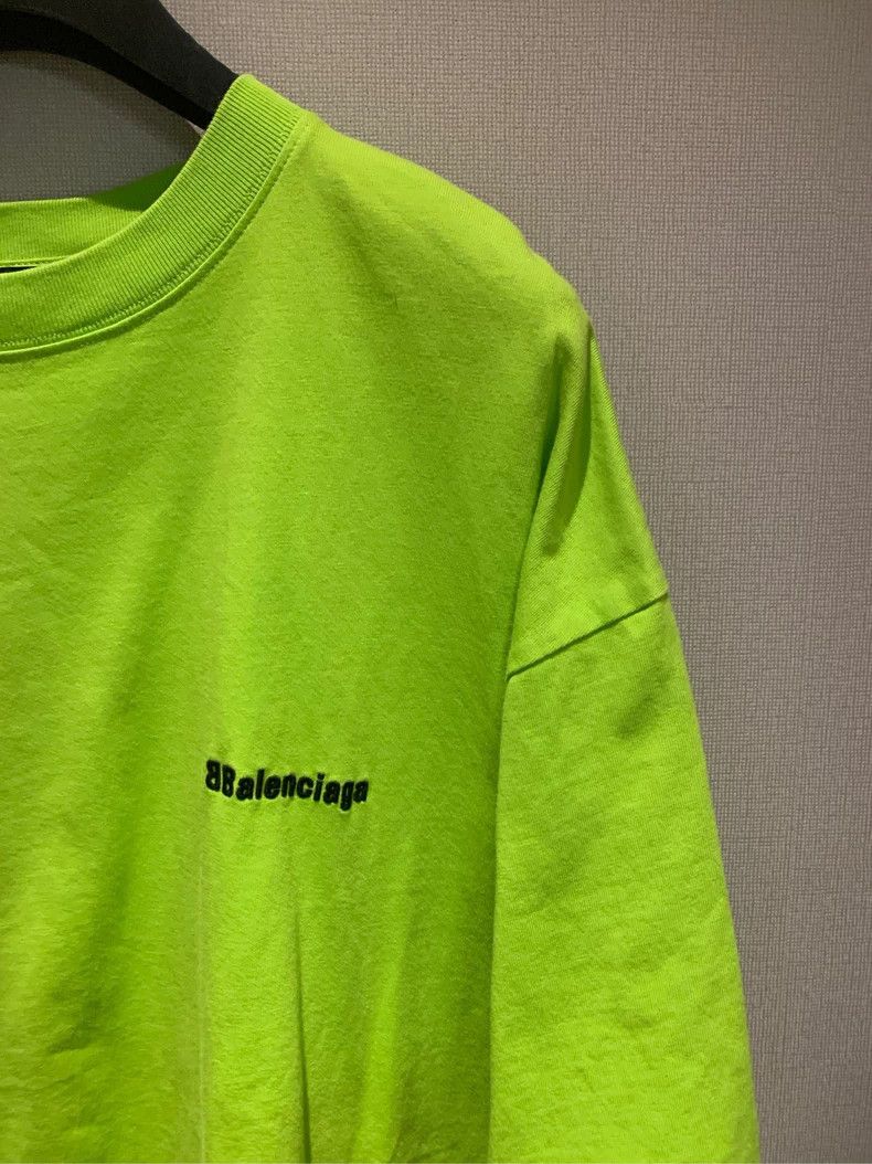 Balenciaga Balenciaga Green Double B embroidered short sleeve 2505-Nex Size US S / EU 44-46 / 1 - 4 Thumbnail