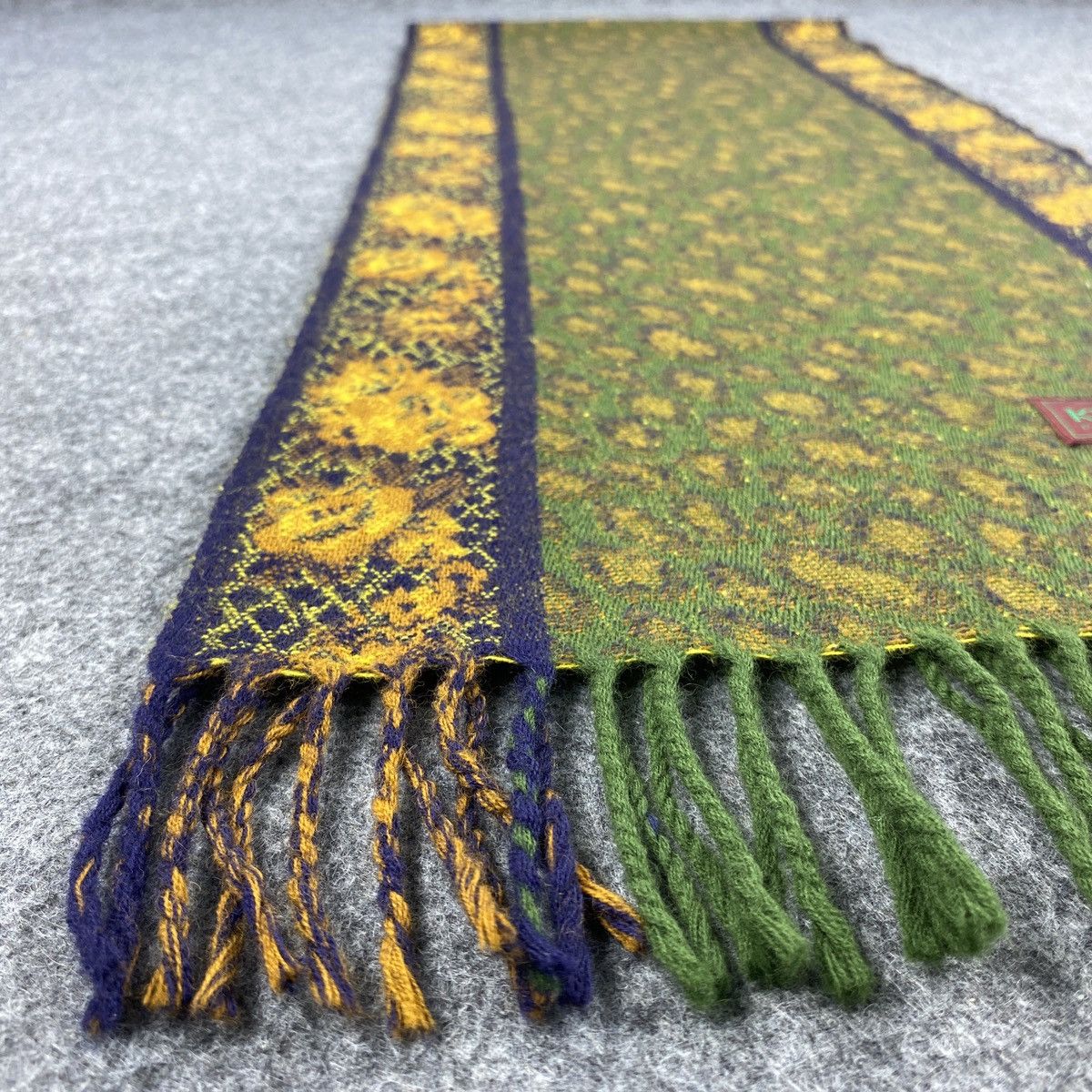 Kenzo × Vintage Kenzo Scarf # Muffler # Neckwear # D322 Size ONE SIZE - 6 Thumbnail