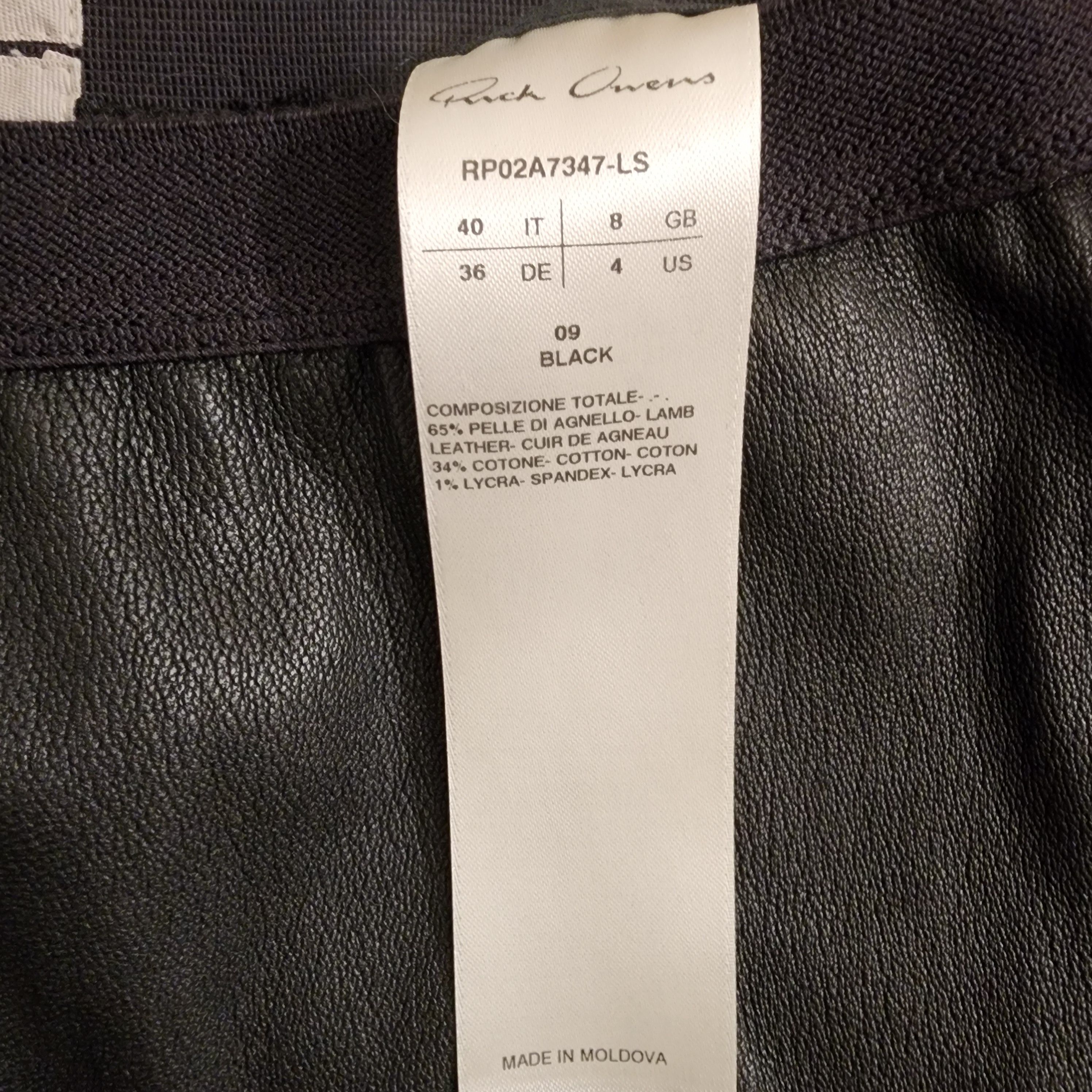 Rick Owens Rick Owens F/W21 Leather Diana Asymmetric Mini Skirt Size 27" / US 4 / IT 40 - 6 Thumbnail