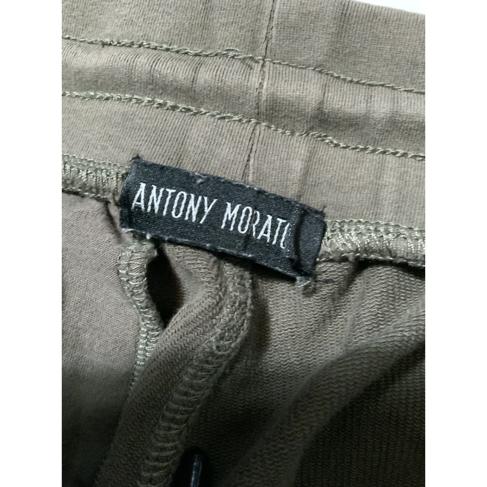 Antony Morato VINTAGE Antony Morato Slim Fit Jogger Striped Sweat Pants Mens L Olive Green Black Slimming Activewear Pants Size US 33 - 4 Thumbnail