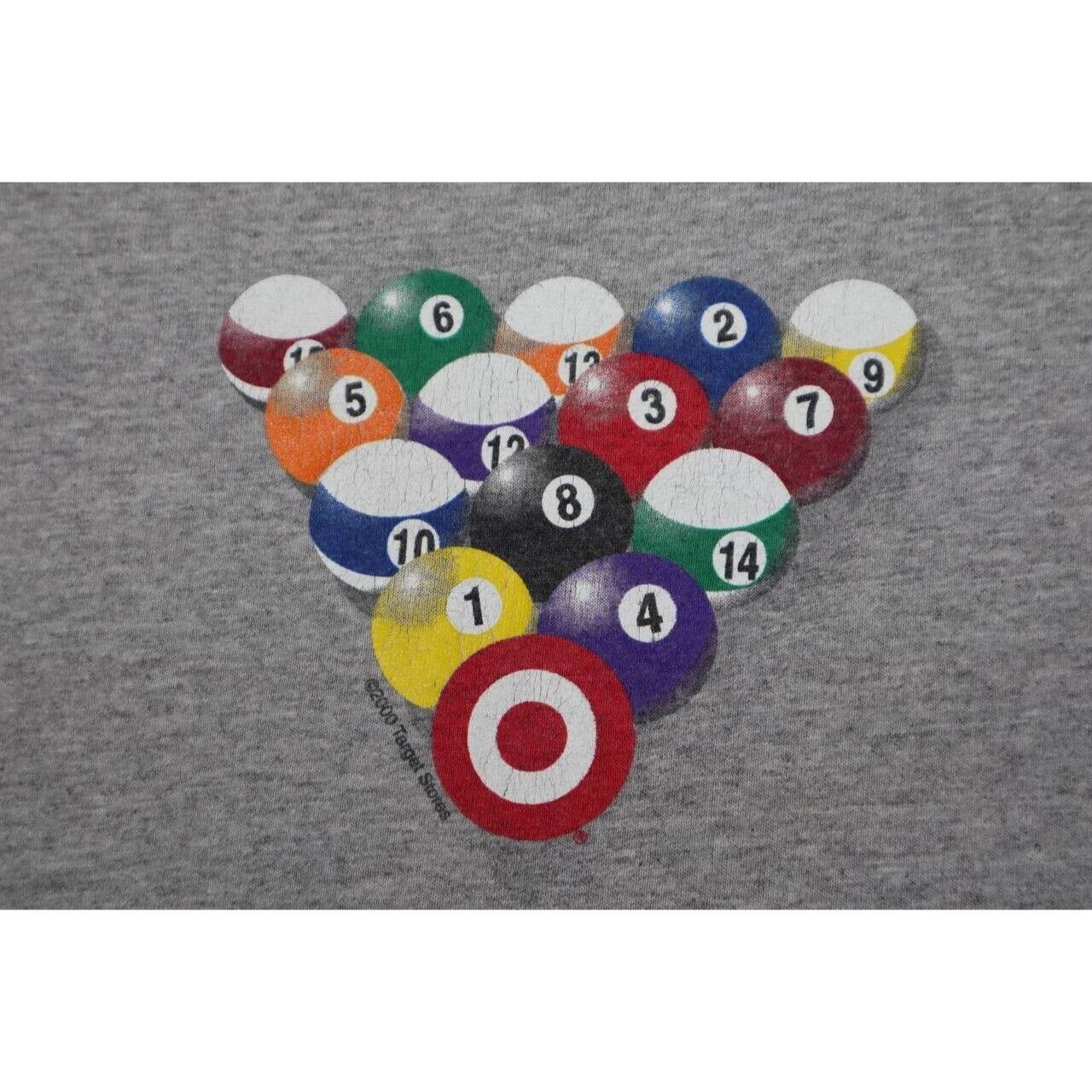 Vintage Vintage 2000 Y2K Target Stores Billar Balls T Shirt Gray L Size US L / EU 52-54 / 3 - 4 Thumbnail