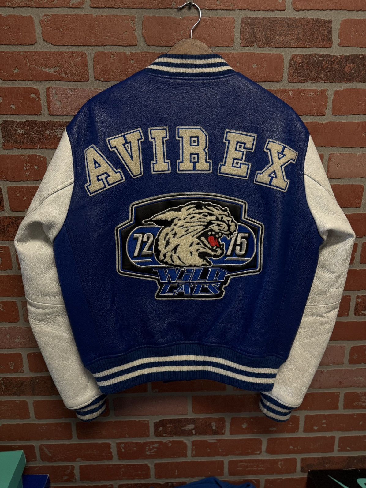 Avirex Avirex Blue White Leather Jacket Size Medium 🧼 Size US M / EU 48-50 / 2 - 3 Thumbnail