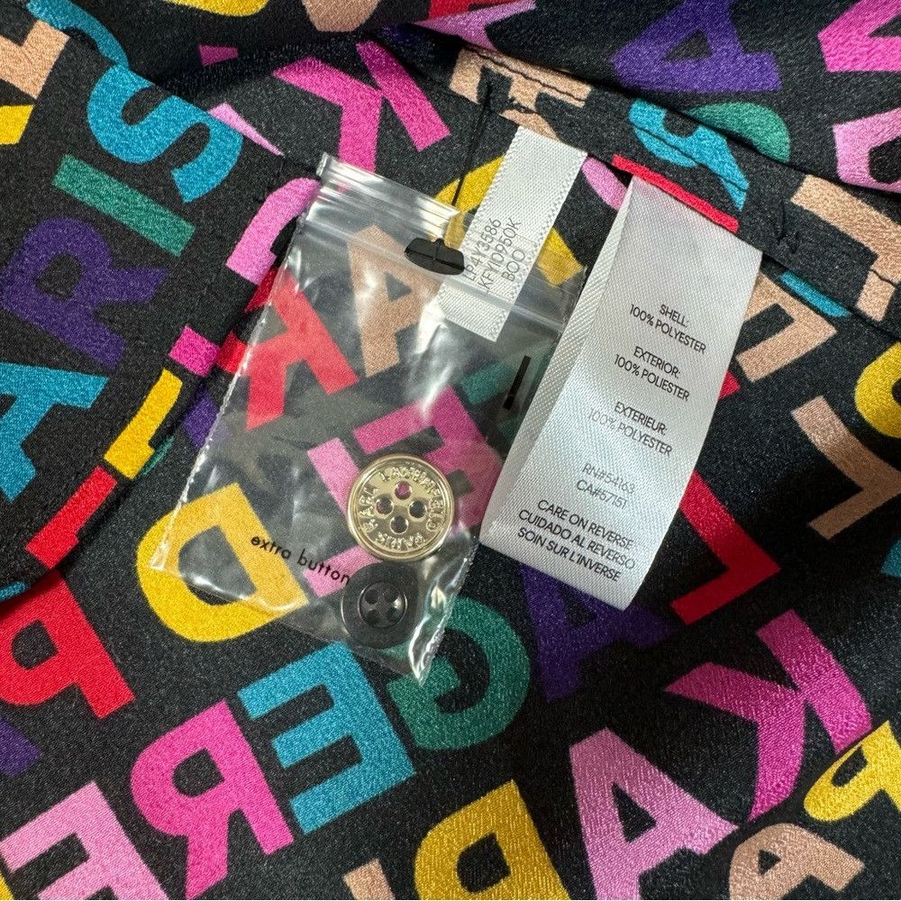 Karl Lagerfeld NWT New $109 Karl Lagerfeld Logo Button Front Blouse Size 2 Size XXL / US 16-18 / IT 52-54 - 8 Thumbnail