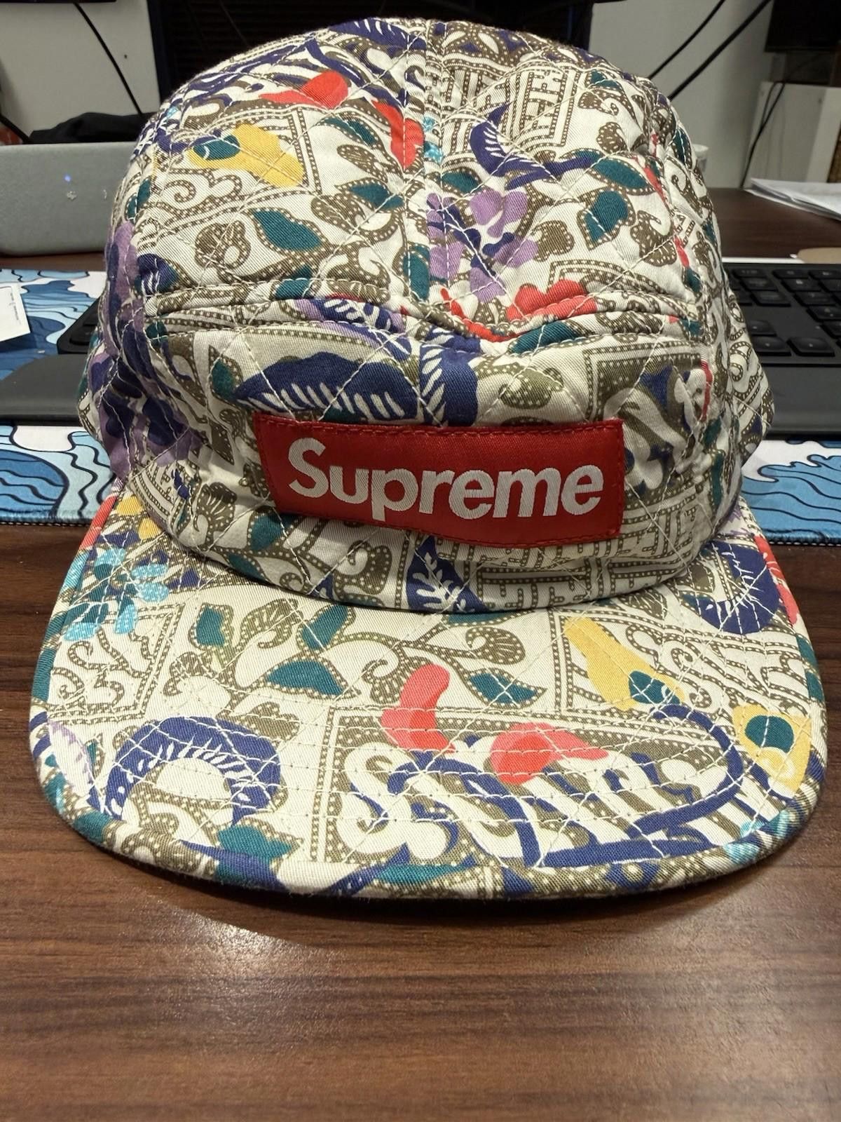 Supreme Supreme Quilted Paradise 5 Panel Camp Hat Box Logo Rare Size ONE SIZE - 1 Thumbnail