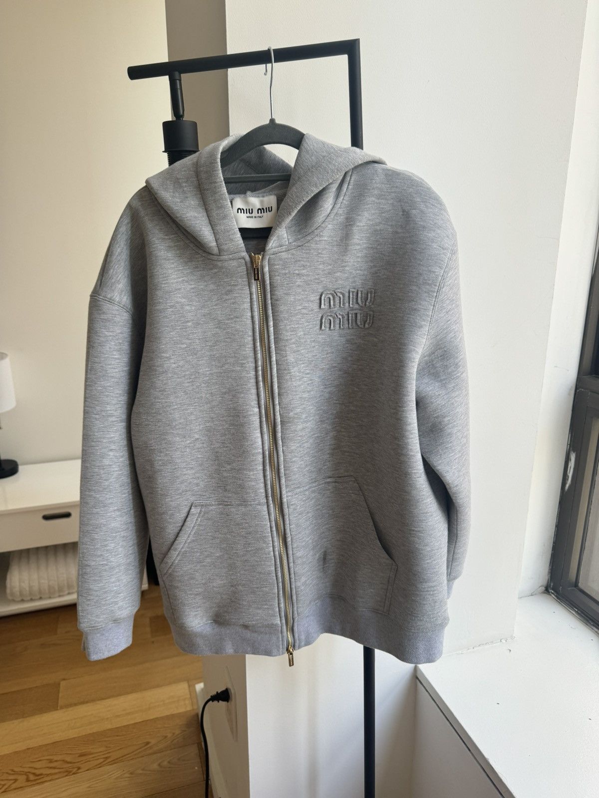 Outlets Vintage Miu Miu Printed Zip Up Sweatshirt