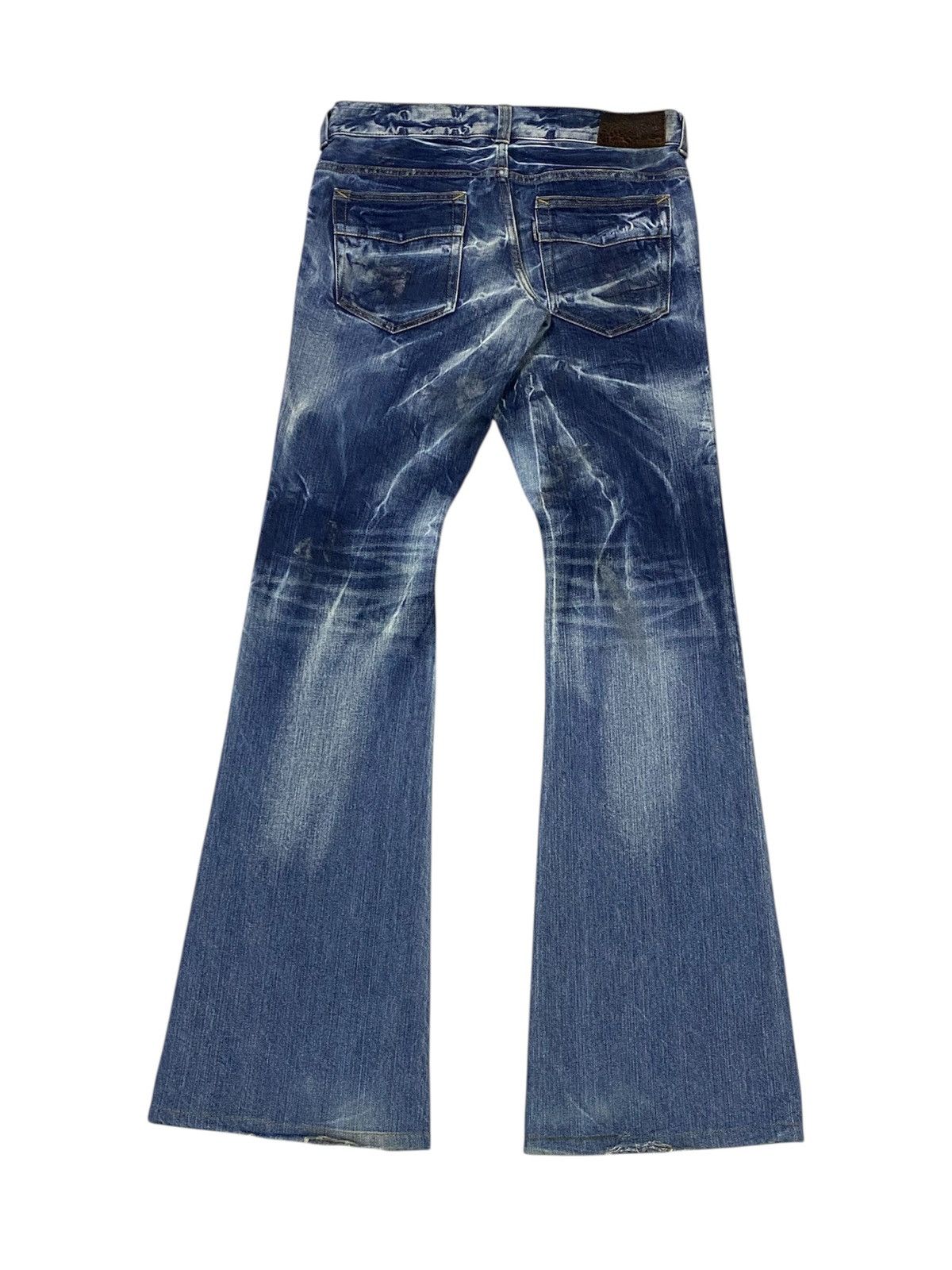 Tornado Mart 💃 Tornado Mart Flare Mudwash Whiskers Denim Pants Size US 30 / EU 46 - 3 Thumbnail