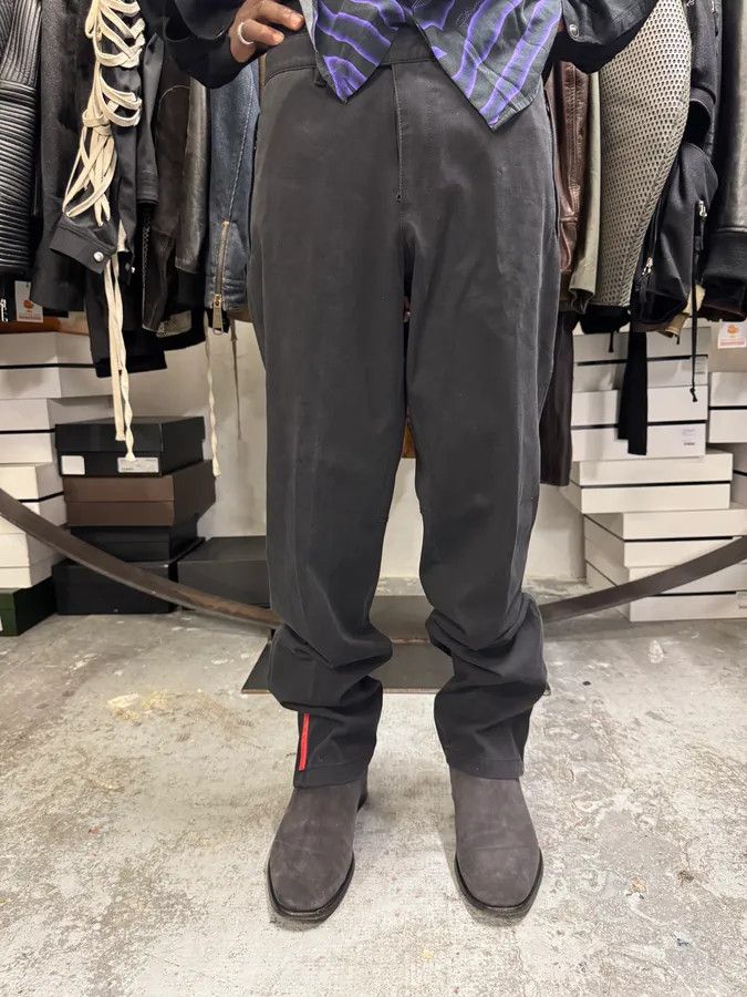 Designer × Prada × Vintage 2000s Prada Black Faded Linea Rossa Pants Size US 32 / EU 48 - 4 Thumbnail