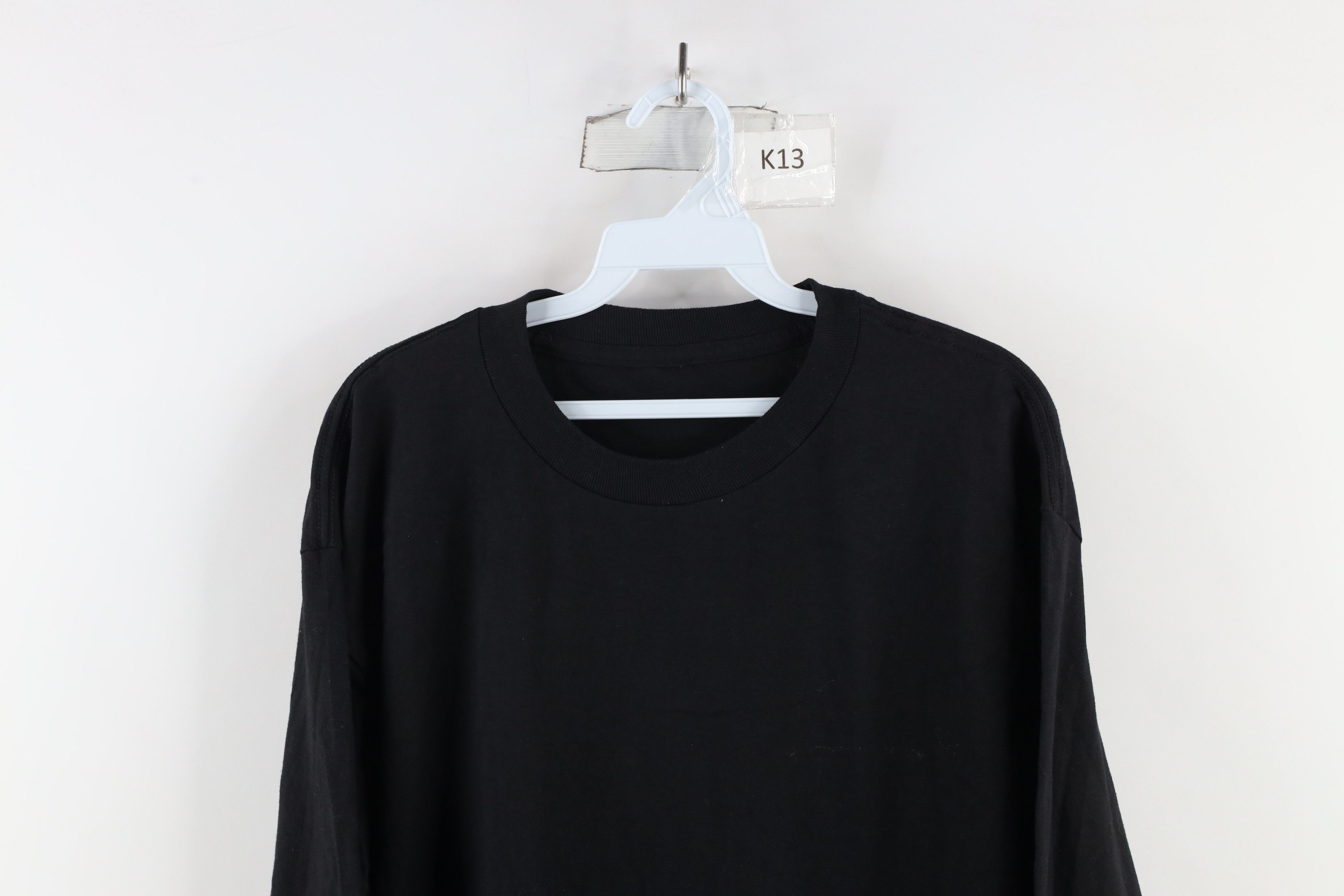 Vintage Vintage 90s Streetwear Long Sleeve T-Shirt Black Cotton Size US L / EU 52-54 / 3 - 2 Thumbnail