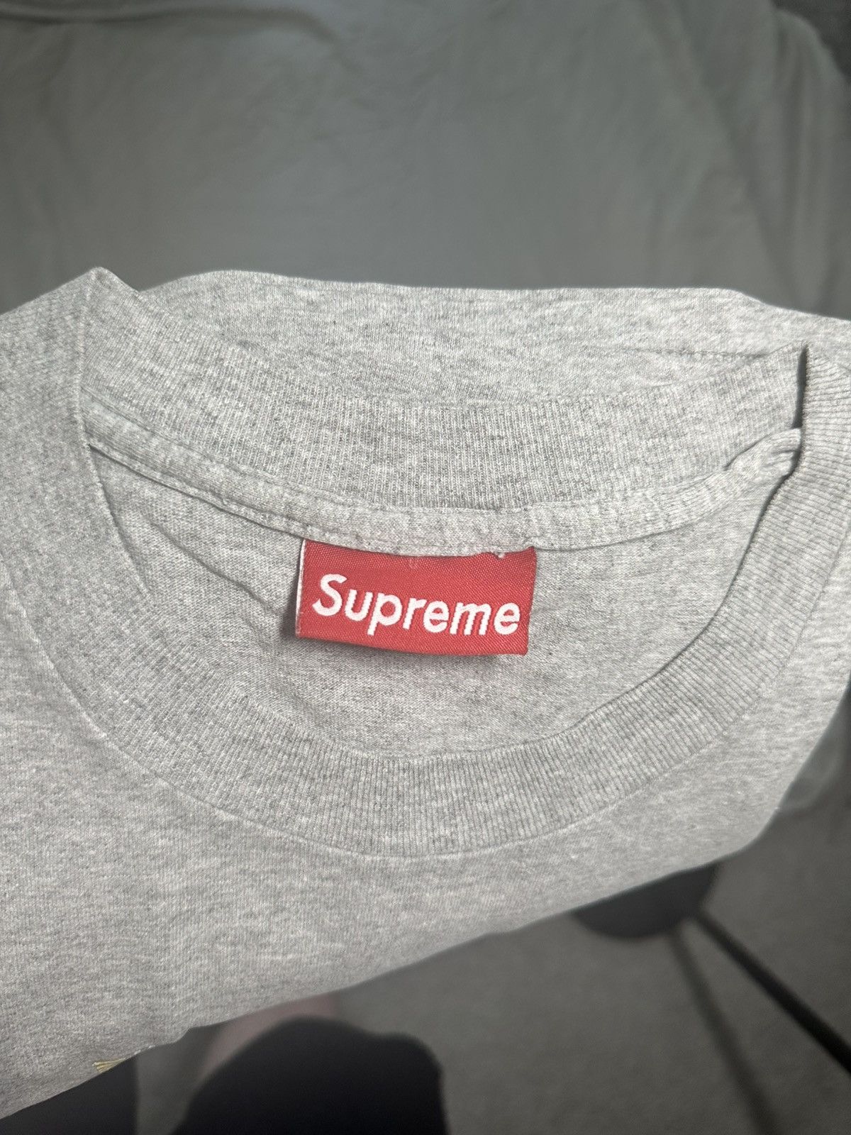 Supreme 1997 Supreme Burberry Box Logo Gray Tee XL Size US XL / EU 56 / 4 - 5 Thumbnail