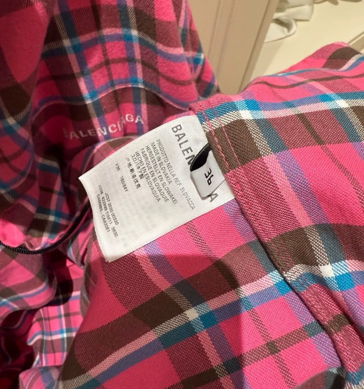 Balenciaga Balenciaga Pink Checkered jacket 2412-Nextarrow Size XS / US 0-2 / IT 36-38 - 9 Thumbnail