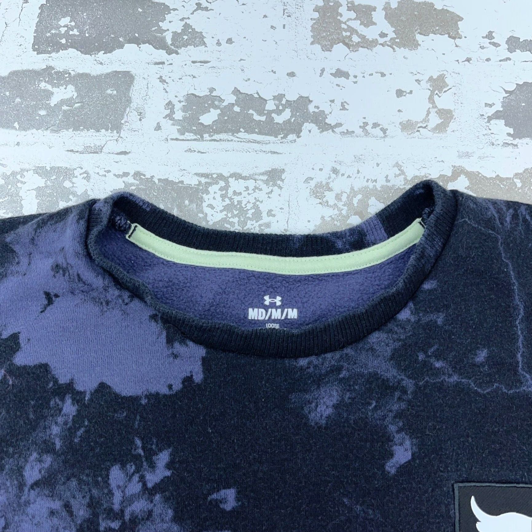 Under Armour Under Armour Sweatshirt Men Medium Black Purple Project Rock Crew Neck Tie Dye Size US M / EU 48-50 / 2 - 5 Thumbnail