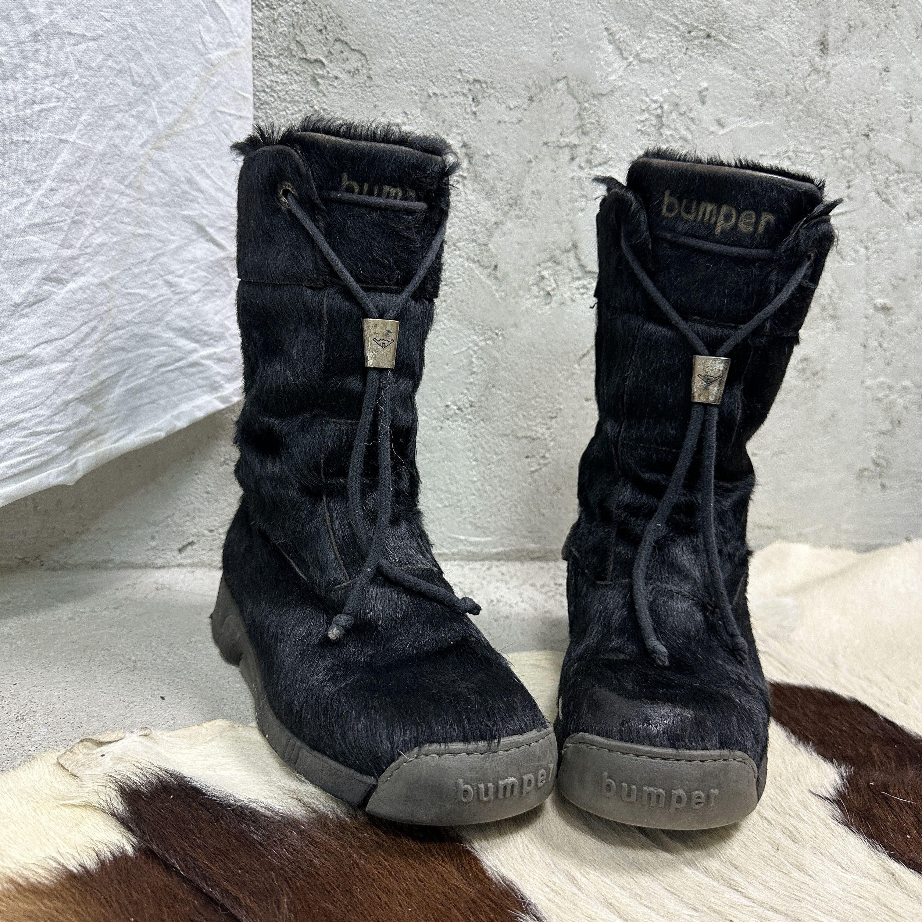 Vintage Vintage Leather Pony Hair Bumper Snowboots Y2K Size US 8 / IT 38 - 6 Thumbnail
