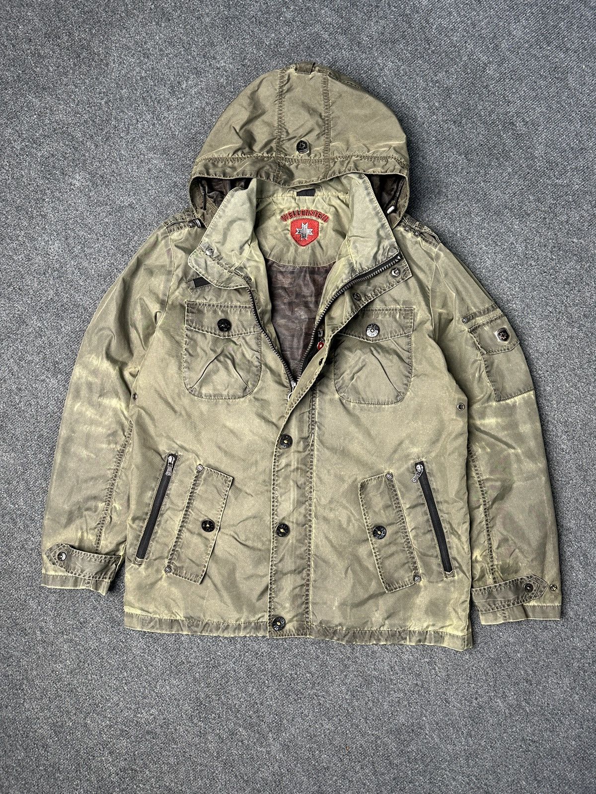 Wellensteyn WELLENSTEYN Retro Men’s Hooded Jacket Olive Field Coat Size US L / EU 52-54 / 3 - 1 Thumbnail
