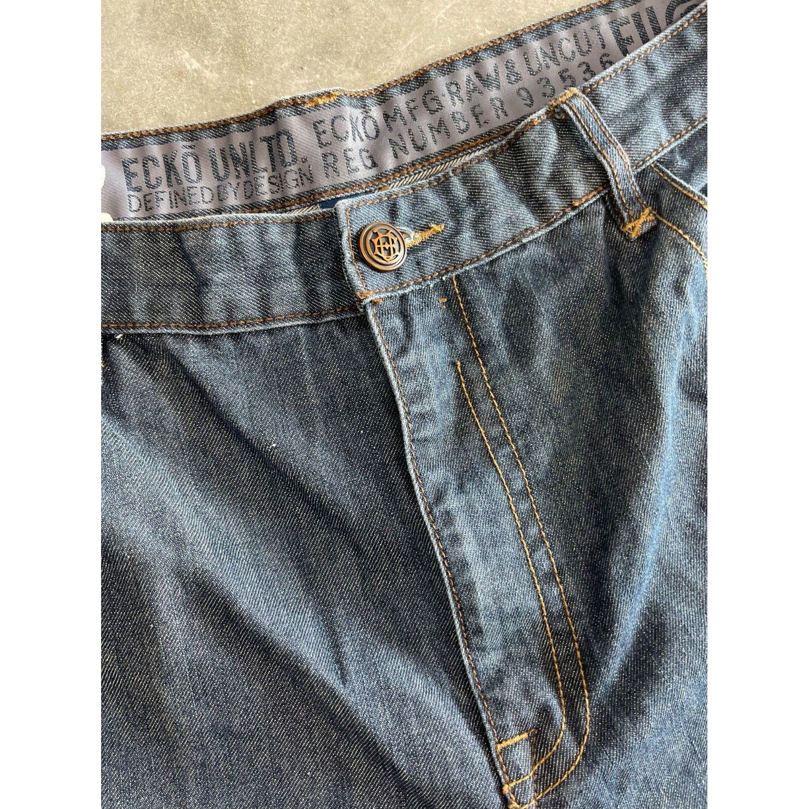 Ecko Unltd. VTG Y2K 90S ECKO UNLTD BLUE DENIM JEAN SHORTS JORTS BAGGY SK Size US 42 / EU 58 - 8 Thumbnail