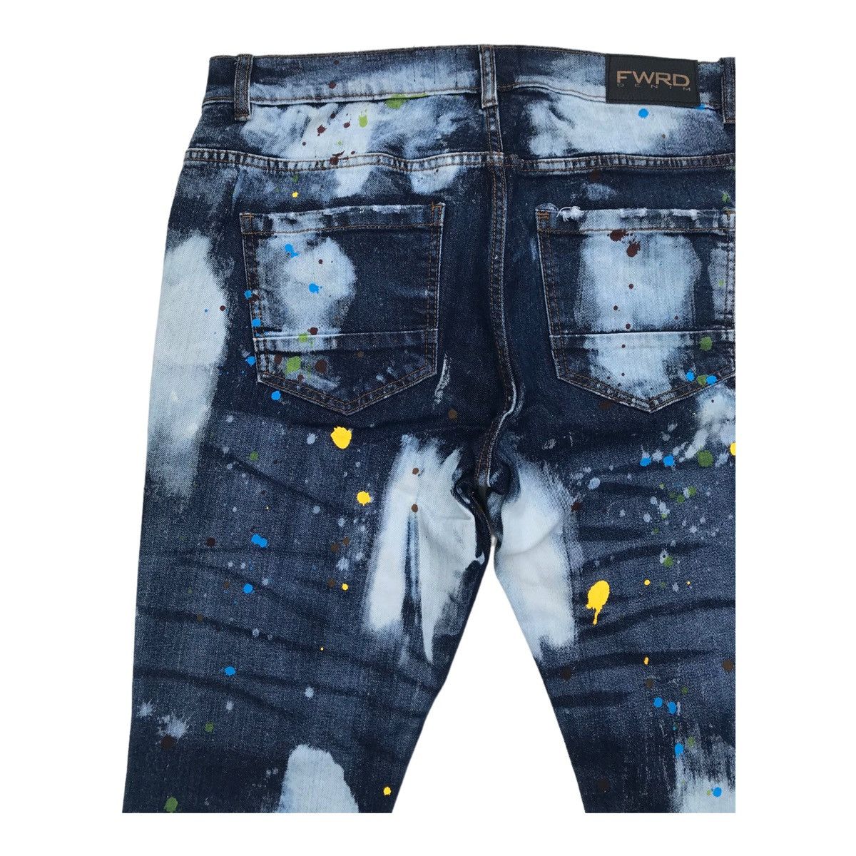Other FWRD Distressed Bleached Streetwear Paint Splash Denim Pants Size US 35 - 13 Thumbnail