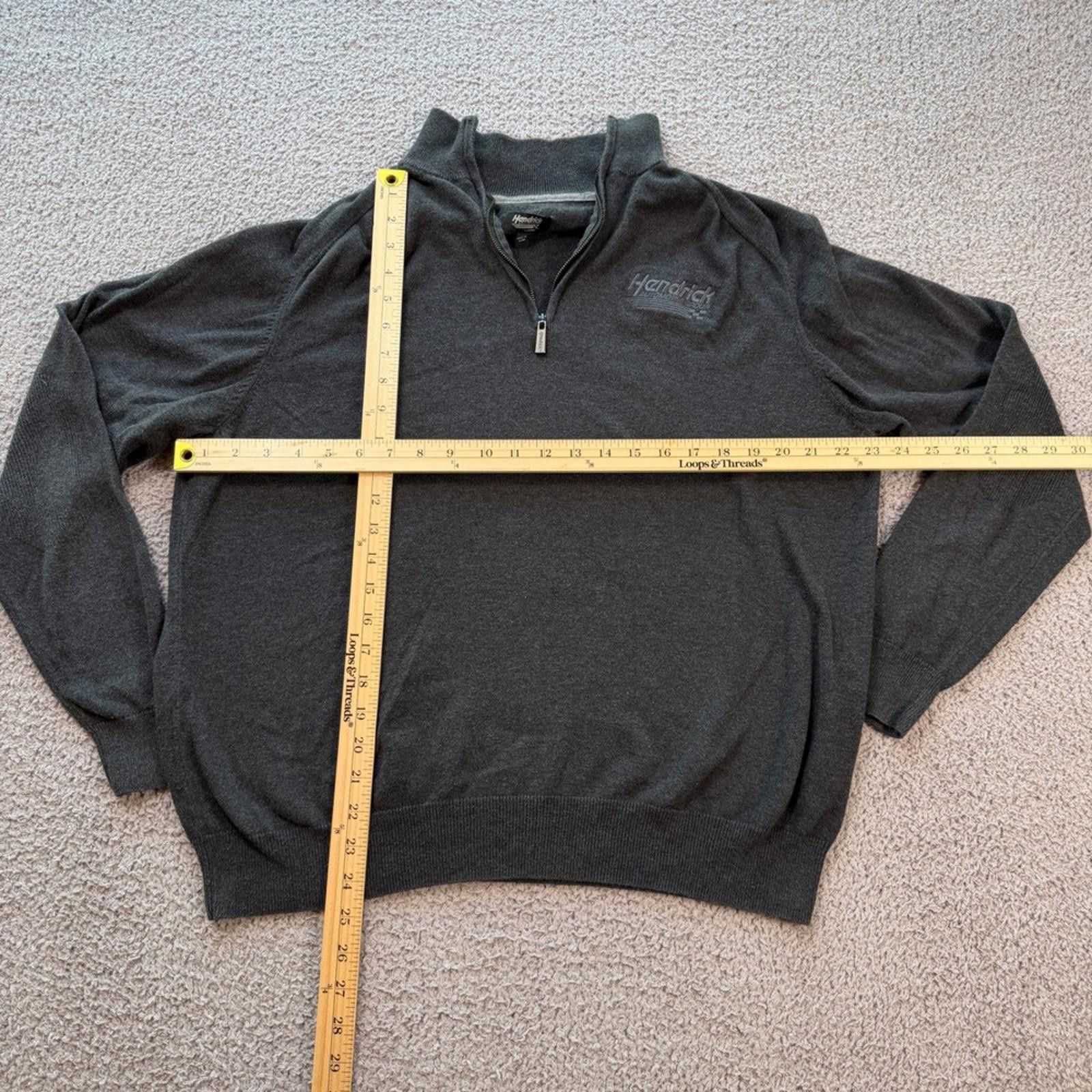 Other Hendrick Automotive Group Men XL Sweater Gray Cotton Silk Size US XL / EU 56 / 4 - 2 Thumbnail
