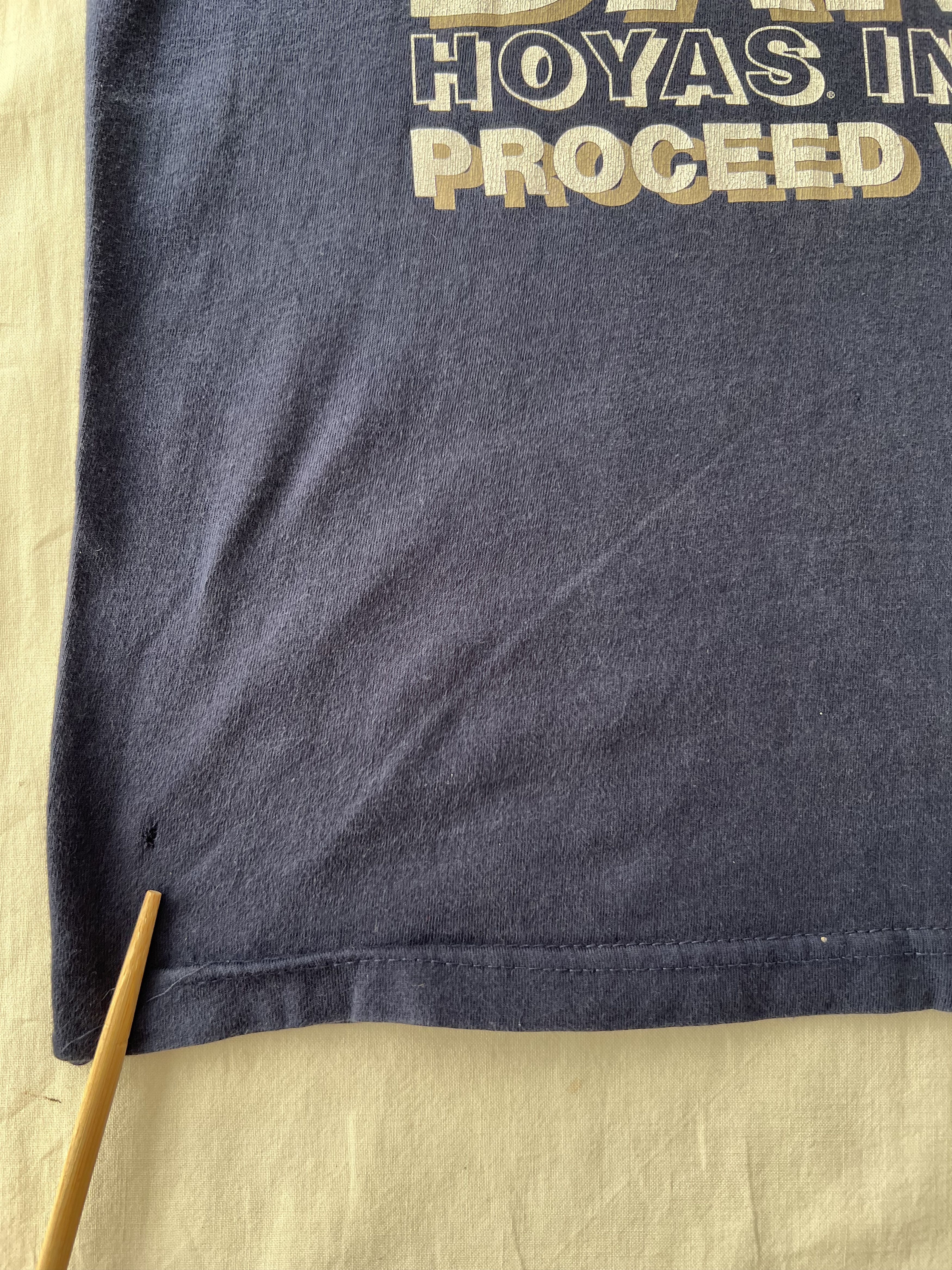 Vintage Vintage 90s Georgetown Hoyas University Nutmeg Navy T-shirt Size US M / EU 48-50 / 2 - 7 Thumbnail