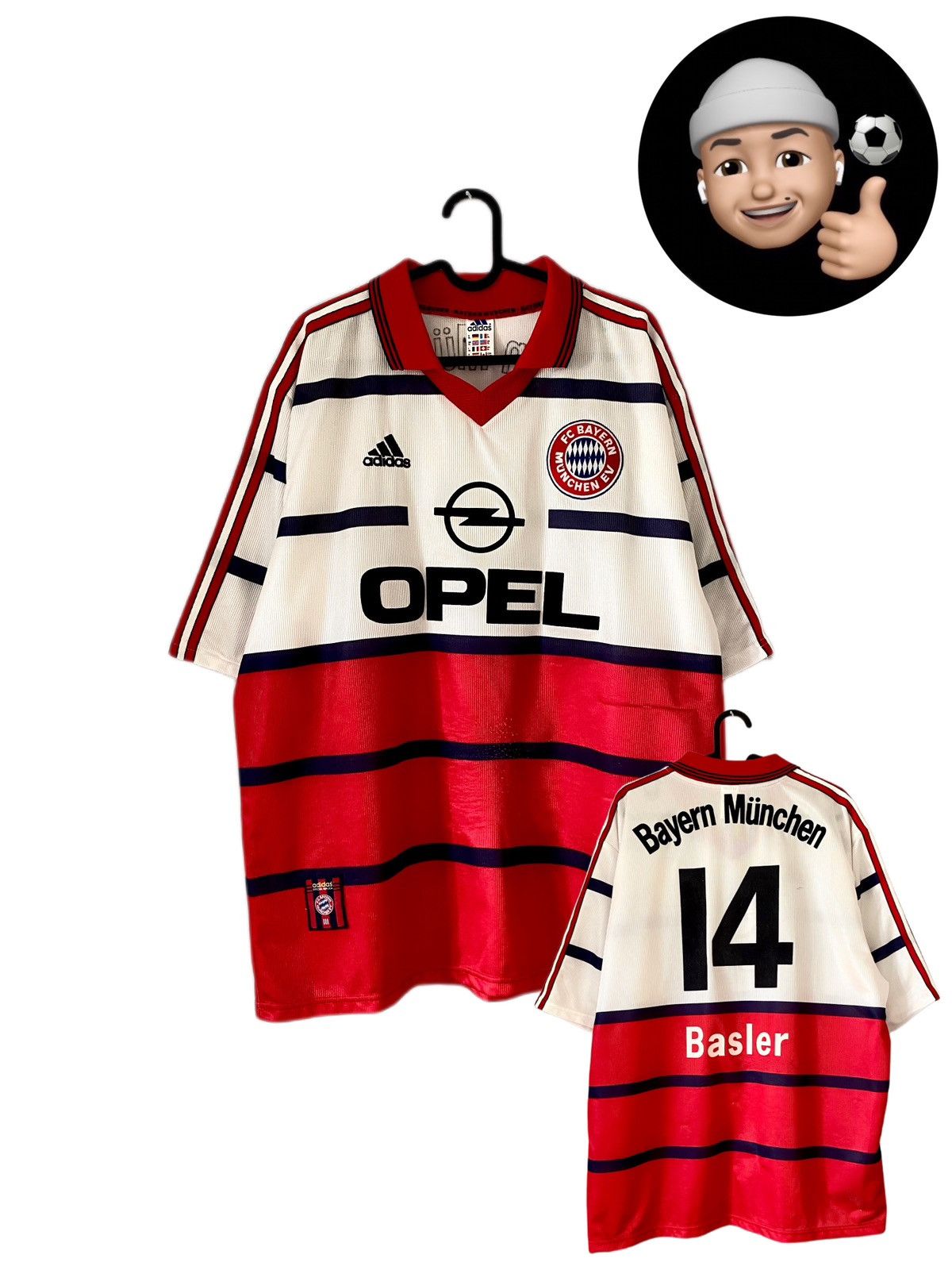 Adidas × Vintage 1998 1999 FC Bayern Munich Adidas Vintage Away Soccer Jersey Size US XL / EU 56 / 4 - 1 Thumbnail