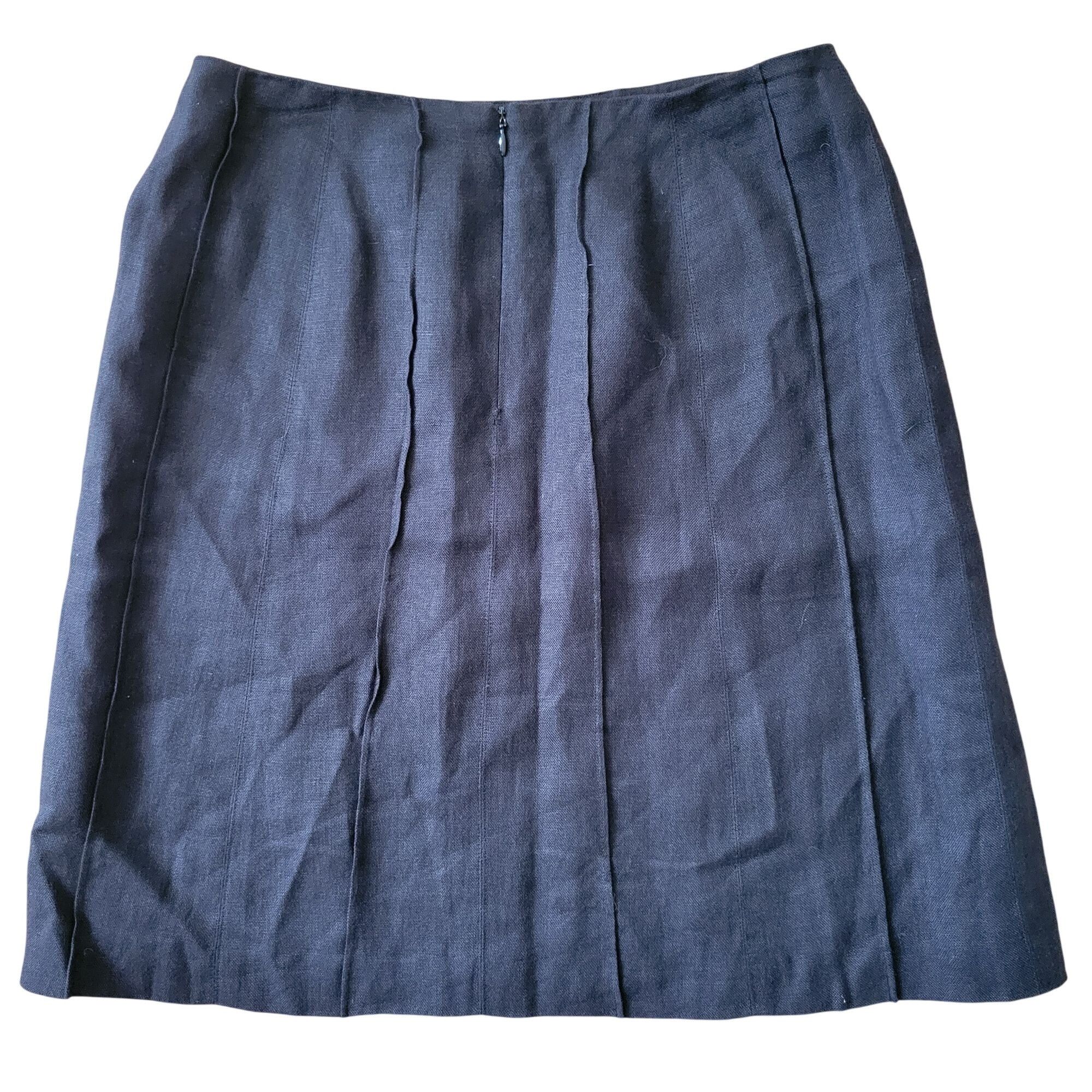 Talbots Talbots Irish Linen Black Lined Skirt 10 Career Office Busin Size 32" / US 10 / IT 46 - 2 Thumbnail