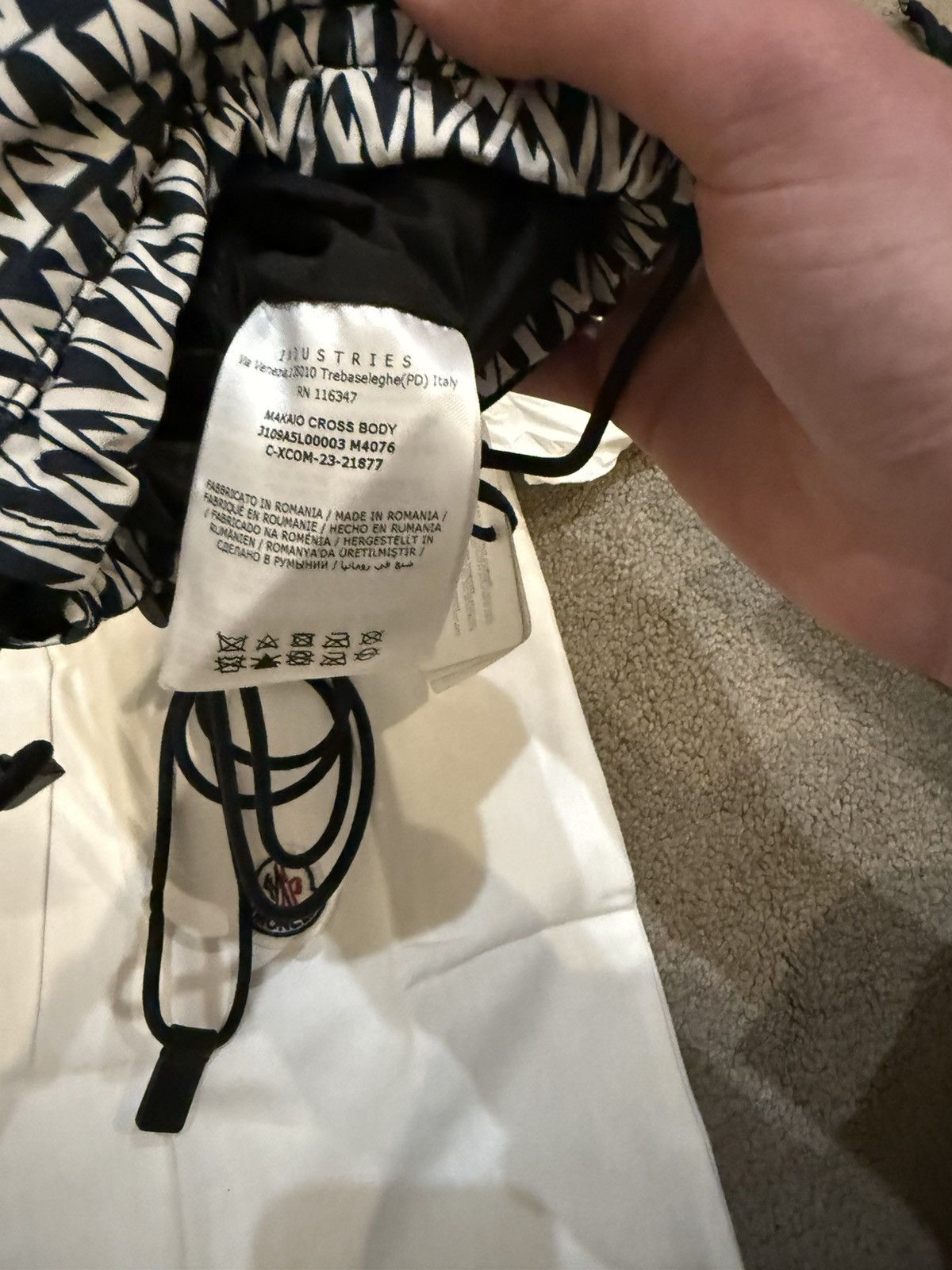 Moncler Moncler Makaio cross body monogram bag blue/white Size ONE SIZE - 5 Thumbnail