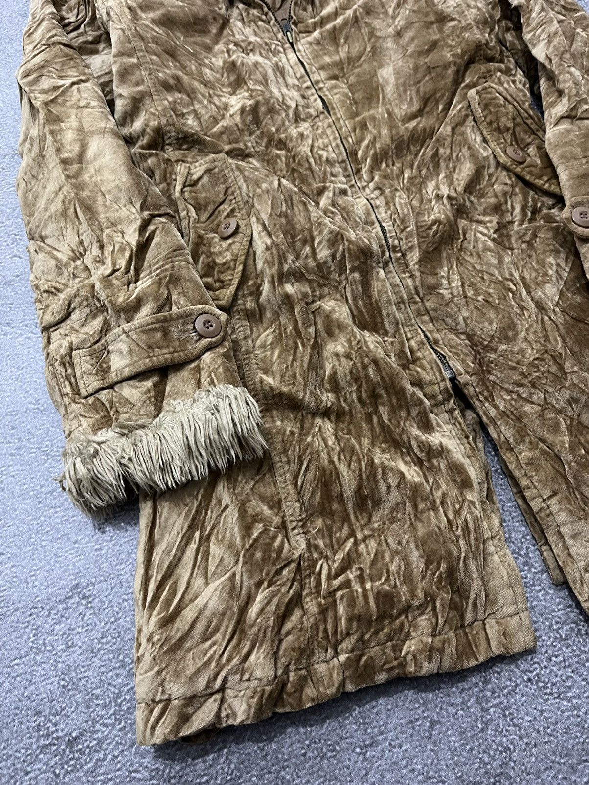 Mossimo 2000s Mossimo Sport Suede Faux Fur Long Jacket Size US M / EU 48-50 / 2 - 2 Thumbnail