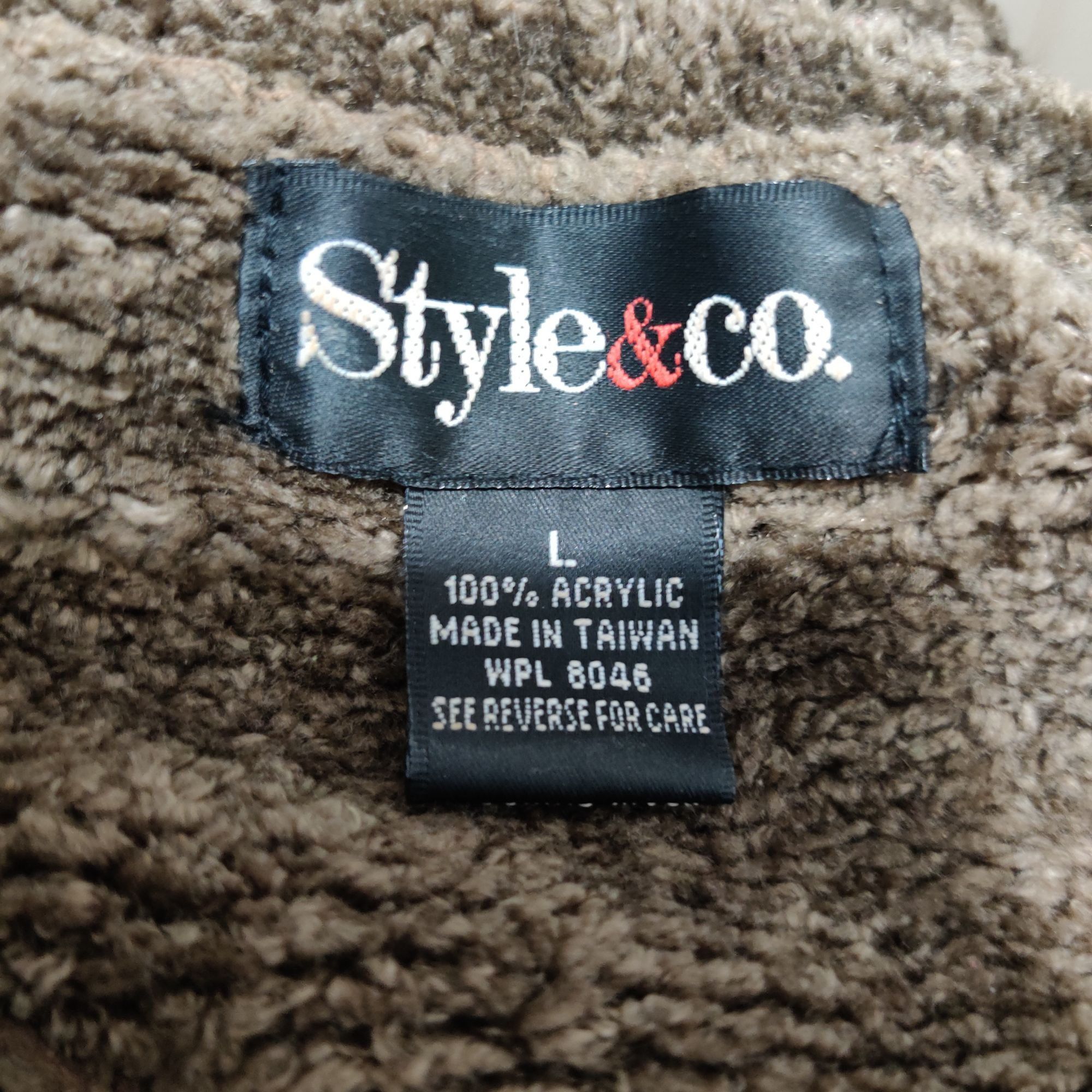 Other Style & Co. Chenille Sweater Soft Cozy Crewneck Neutral Fall Size L / US 10 / IT 46 - 5 Thumbnail