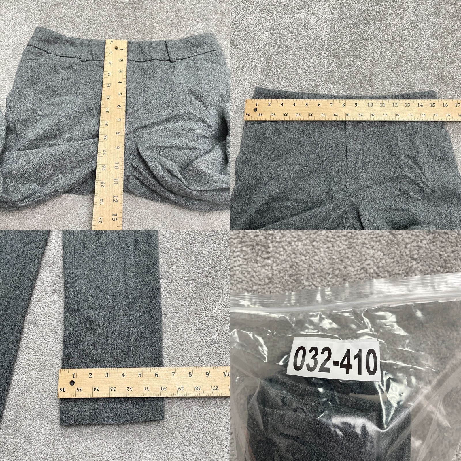 Vintage A New Day Gray Stretch Crop Ankle Pants Women 8 Slim Straight 31in Waist Regular Rise Workwear Casual Size 30" / US 8 / IT 44 - 8 Thumbnail