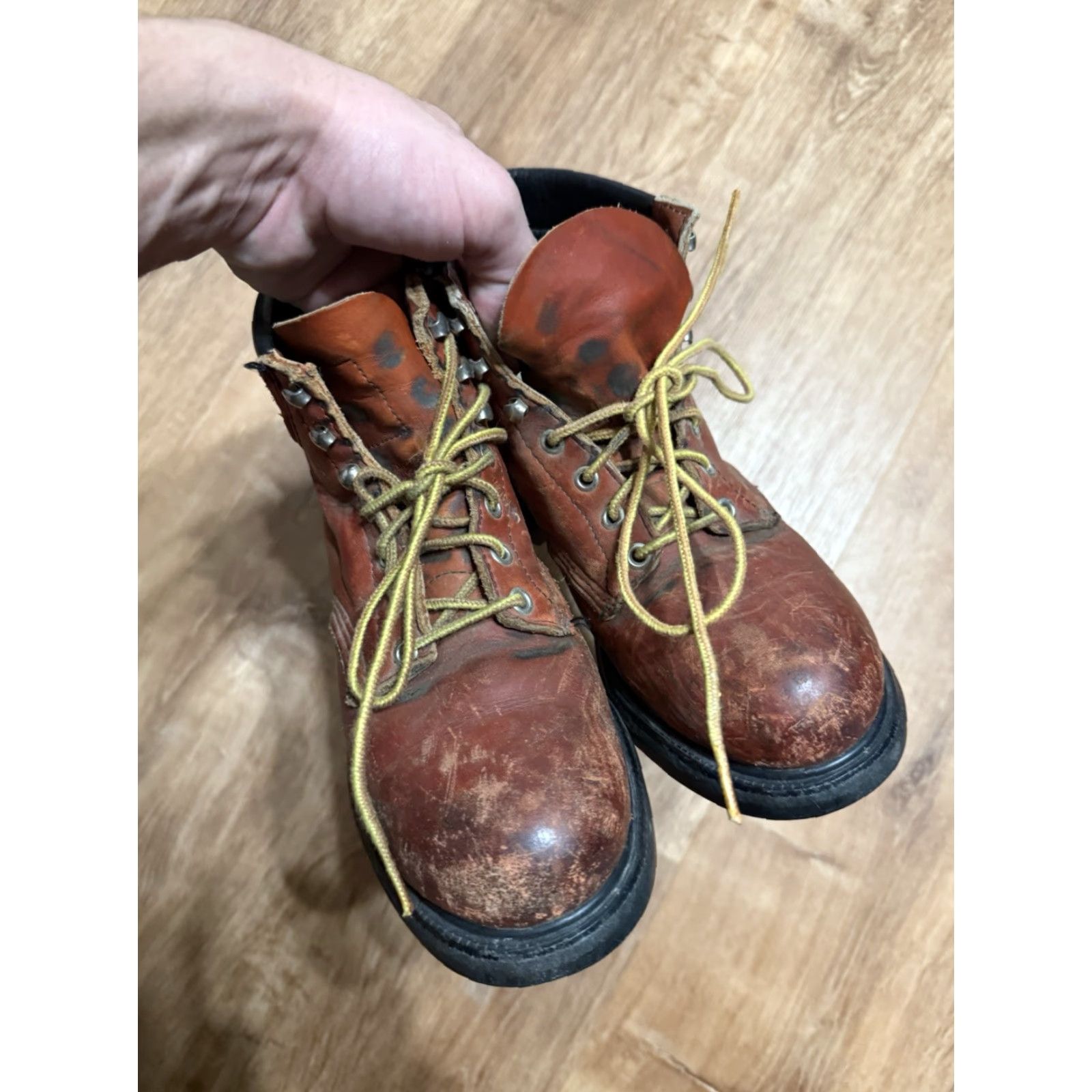 Vintage VINTAGE Red Wing Boots Western Leather Work Size 5.5D Womens Red Shoe Boots Woman Western USA Distressed Size US 6 / IT 36 - 4 Thumbnail