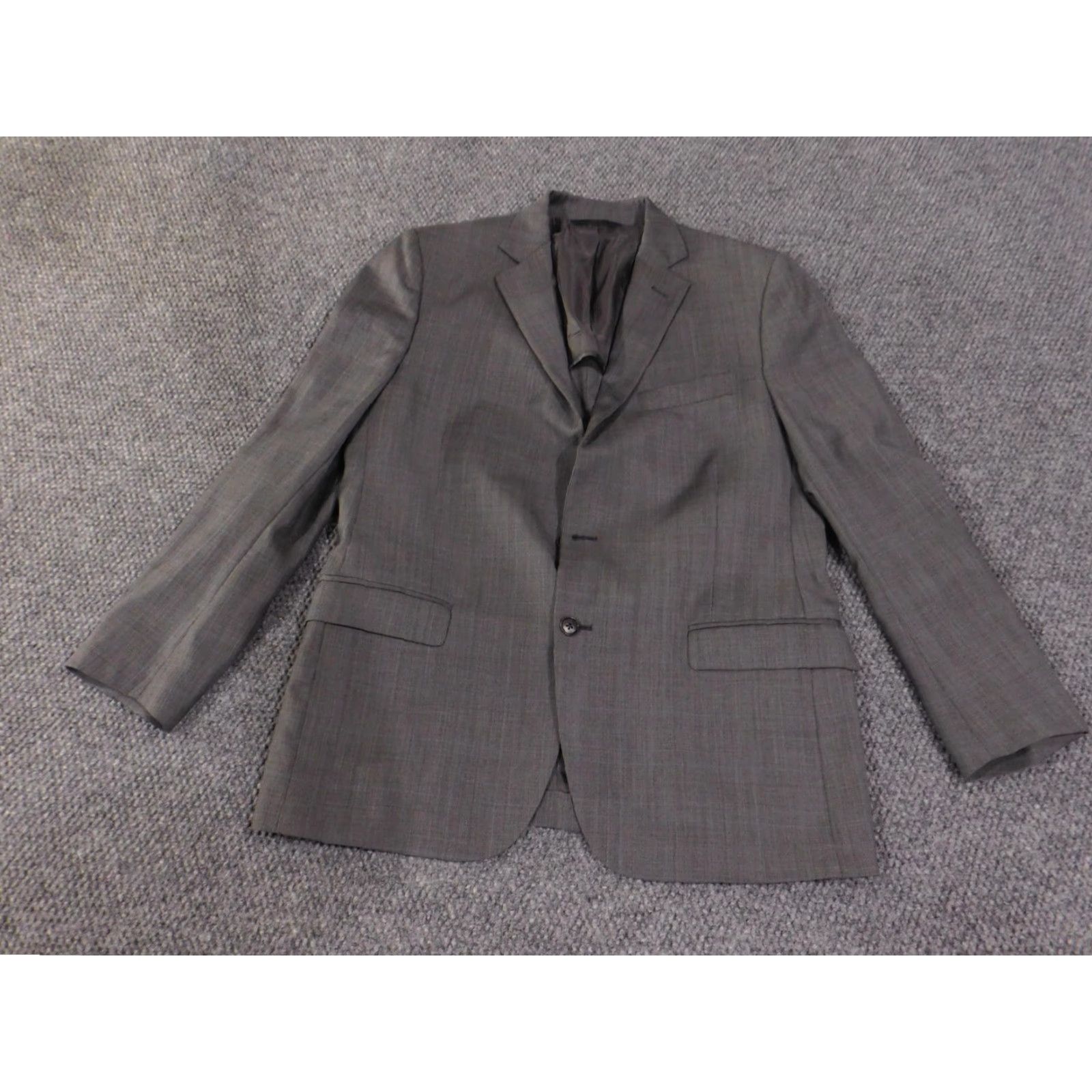 Brooks Brothers VINTAGE Brooks Brothers 346 Sport Coat Mens 41 Gray Plaid Two Button Blazer Suit Jacket Size 42R - 2 Thumbnail