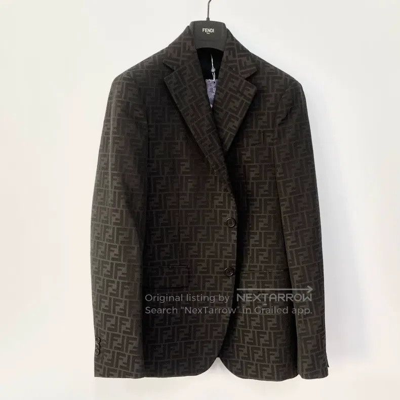 Other Fendi Monogram Logo Embossed Suit Jacket Size 46L - 1 Thumbnail