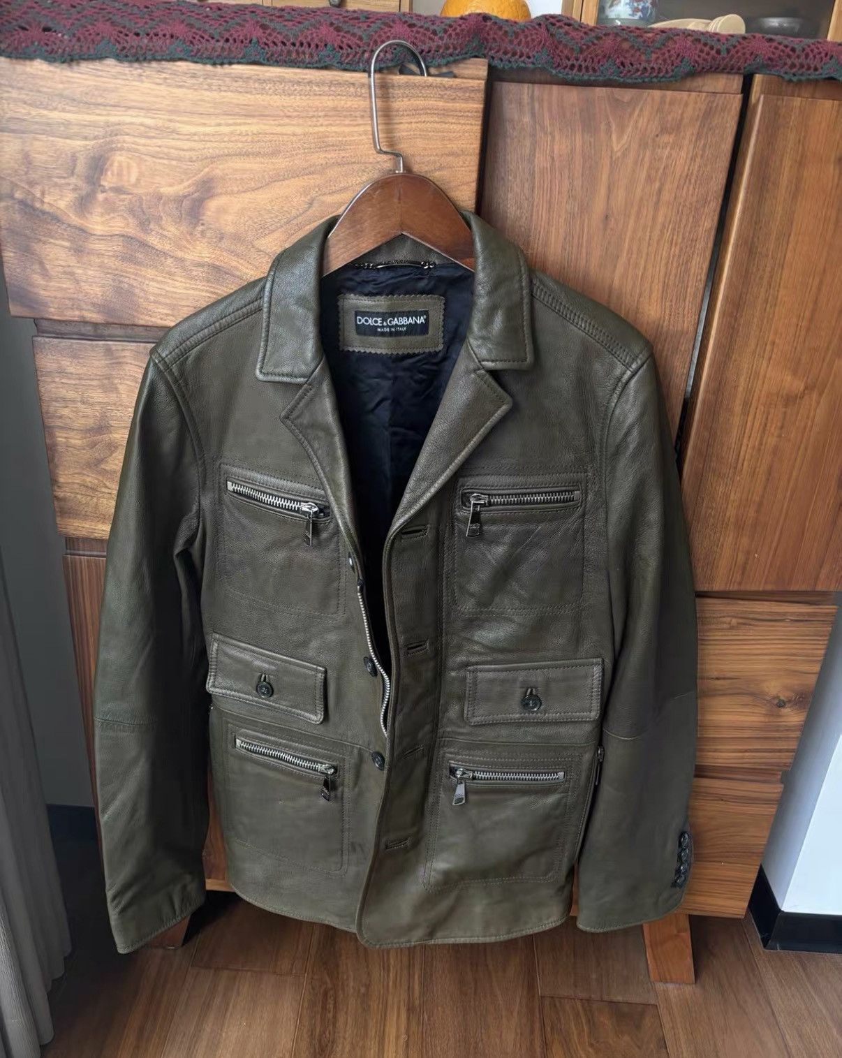 Dolce & Gabbana Dolce & Gabbana Mainline Safari Leather Jacket J2 Size US S / EU 44-46 / 1 - 1 Thumbnail