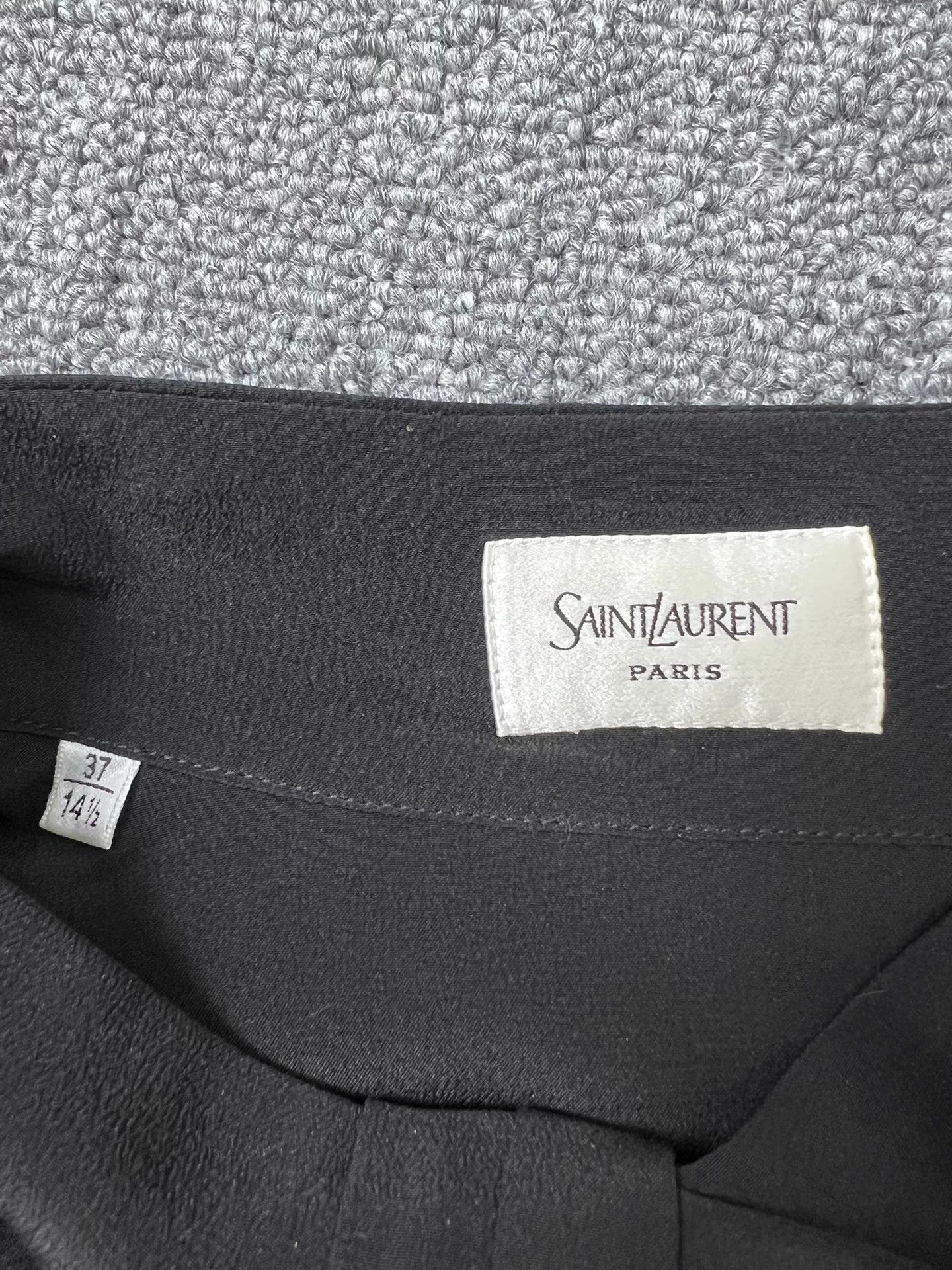 Saint Laurent Paris SAINT LAURENT SLP 25SS Silk Black Bow Tie Ruffled Shirt FR37 Size US S / EU 44-46 / 1 - 3 Thumbnail