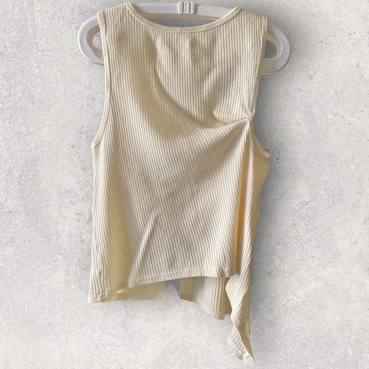 Maison Margiela Fall 2006 Artisanal Asymmetric Stretched Out Tank Top Size S / US 4 / IT 40 - 3 Thumbnail