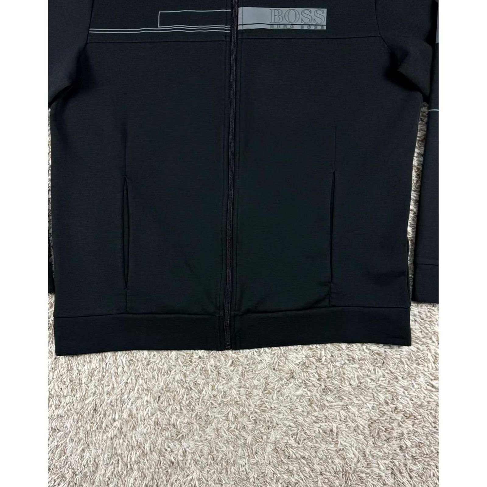 Hugo Boss HUGO BOSS Track Jacket Full Zip Colorblock Black Men's XL Size Size US XL / EU 56 / 4 - 3 Thumbnail