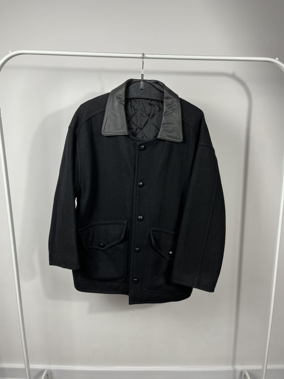 Other Vintage Wool Military Jacket Leather Collar Made in England Size US M / EU 48-50 / 2 - 2 Thumbnail