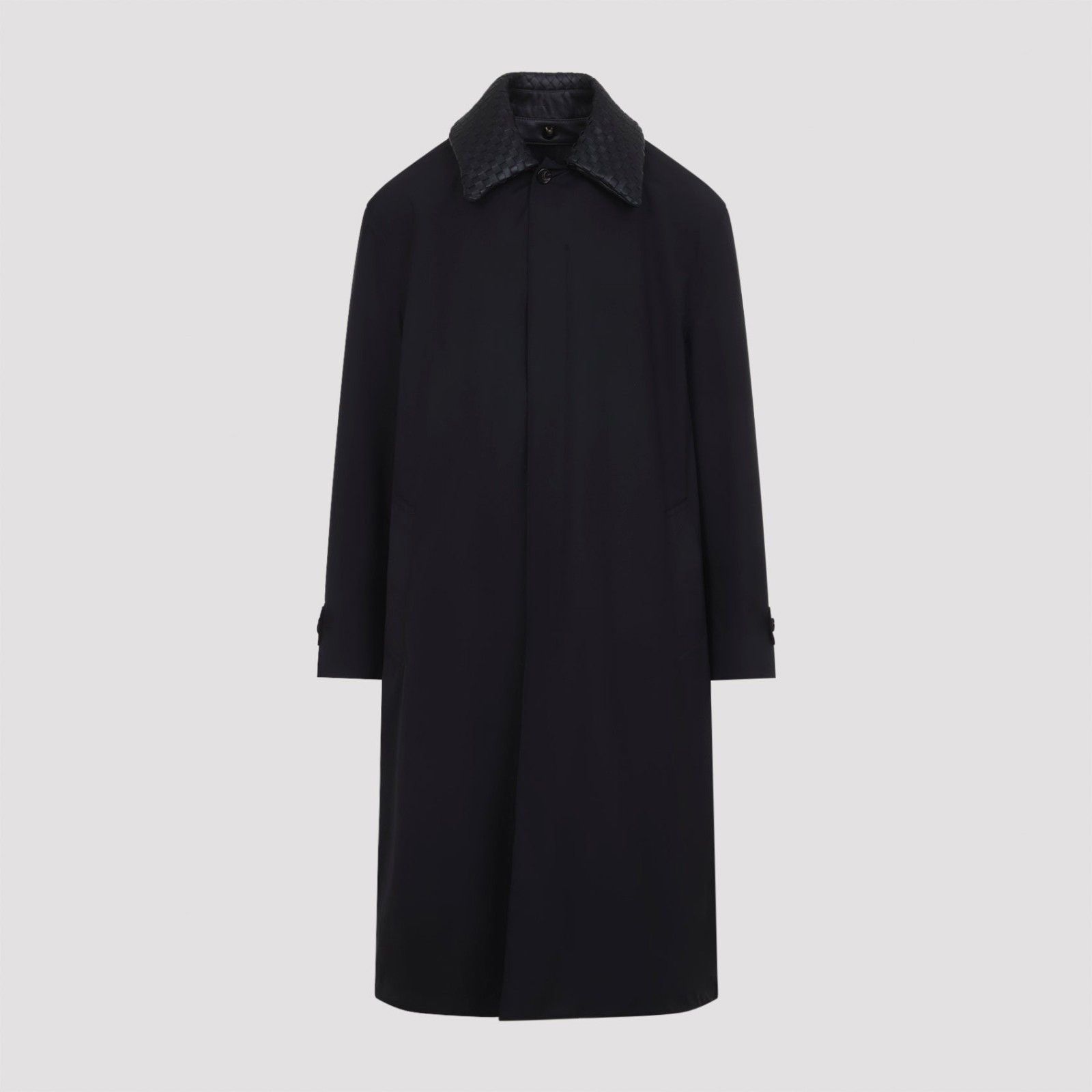 Bottega Veneta Double Black Trench Coat Men, Men's