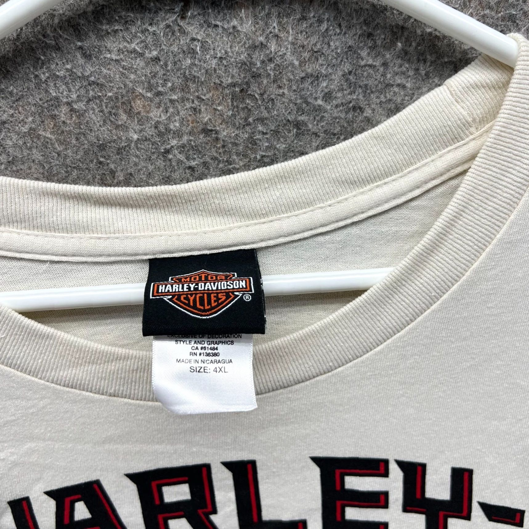 Harley Davidson Harley-Davidson Shirt Mens 4XL Tan Beige Crewneck Short Sleeve Logo Motorcycle 2018 Vintage: No? Size US XXL / EU 58 / 5 - 5 Thumbnail