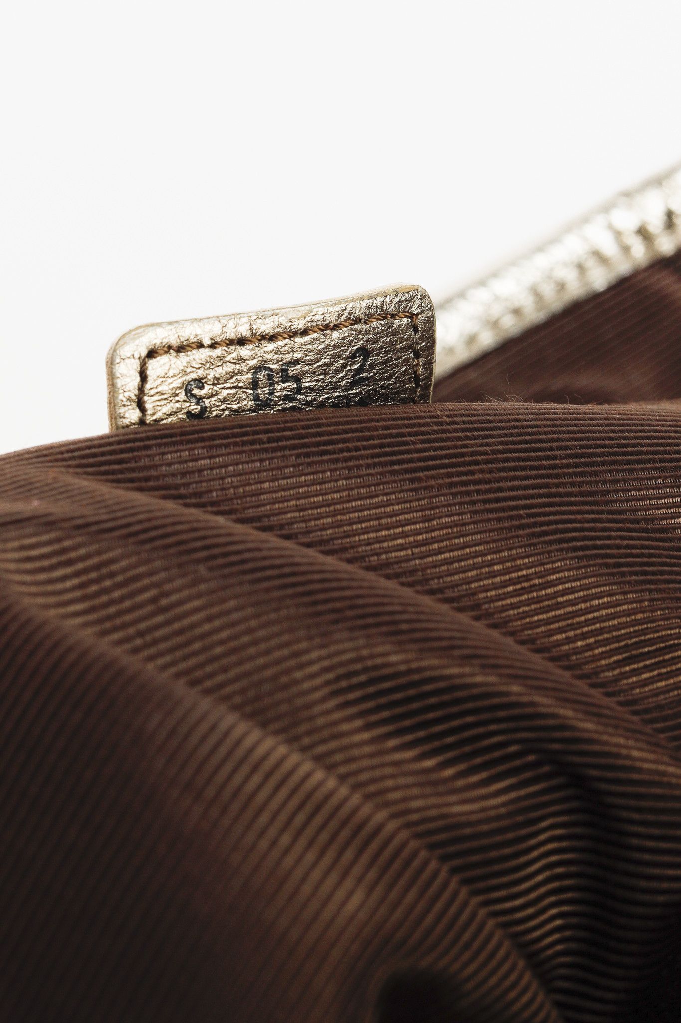 Burberry Burberry Metallic-Gold Plaid-Embossed Leather Tote Bag Size ONE SIZE - 13 Thumbnail