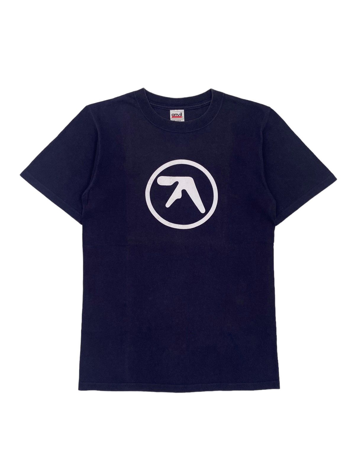 image of Band Tees x Vintage Aphex Twin Logo Tee in Navy, Men's (Size Small)