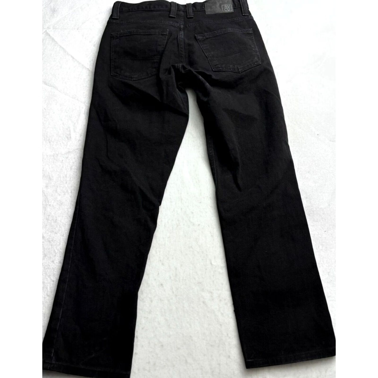 Vintage Free World Night Train Jeans Mens 28 Fit (29x27) Black Regular Straight Pockets Size US 28 / EU 44 - 6 Thumbnail