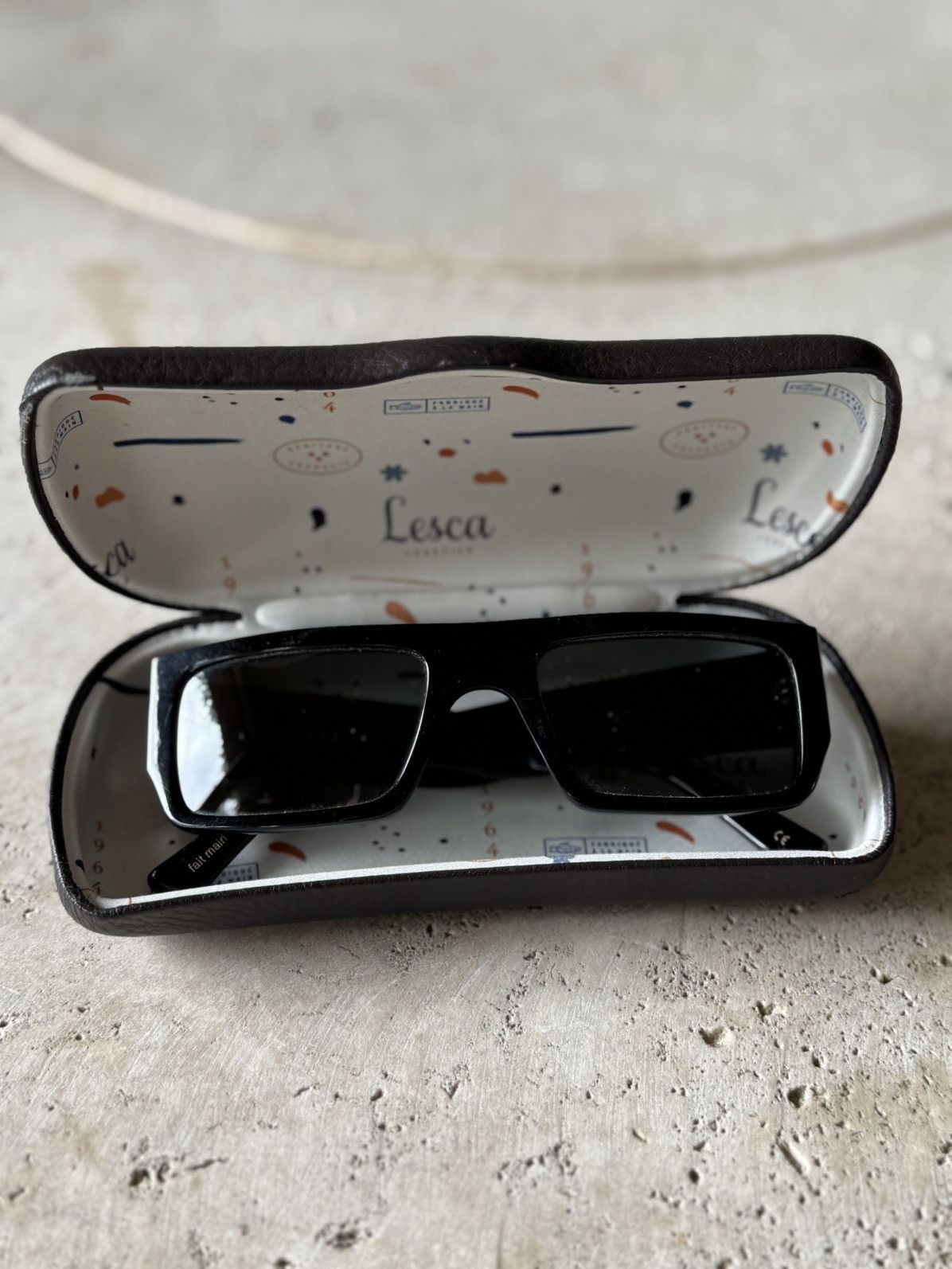 Lesca Lunetier LESCA LUNETIER BLACK SUNGLASES Size ONE SIZE - 8 Thumbnail