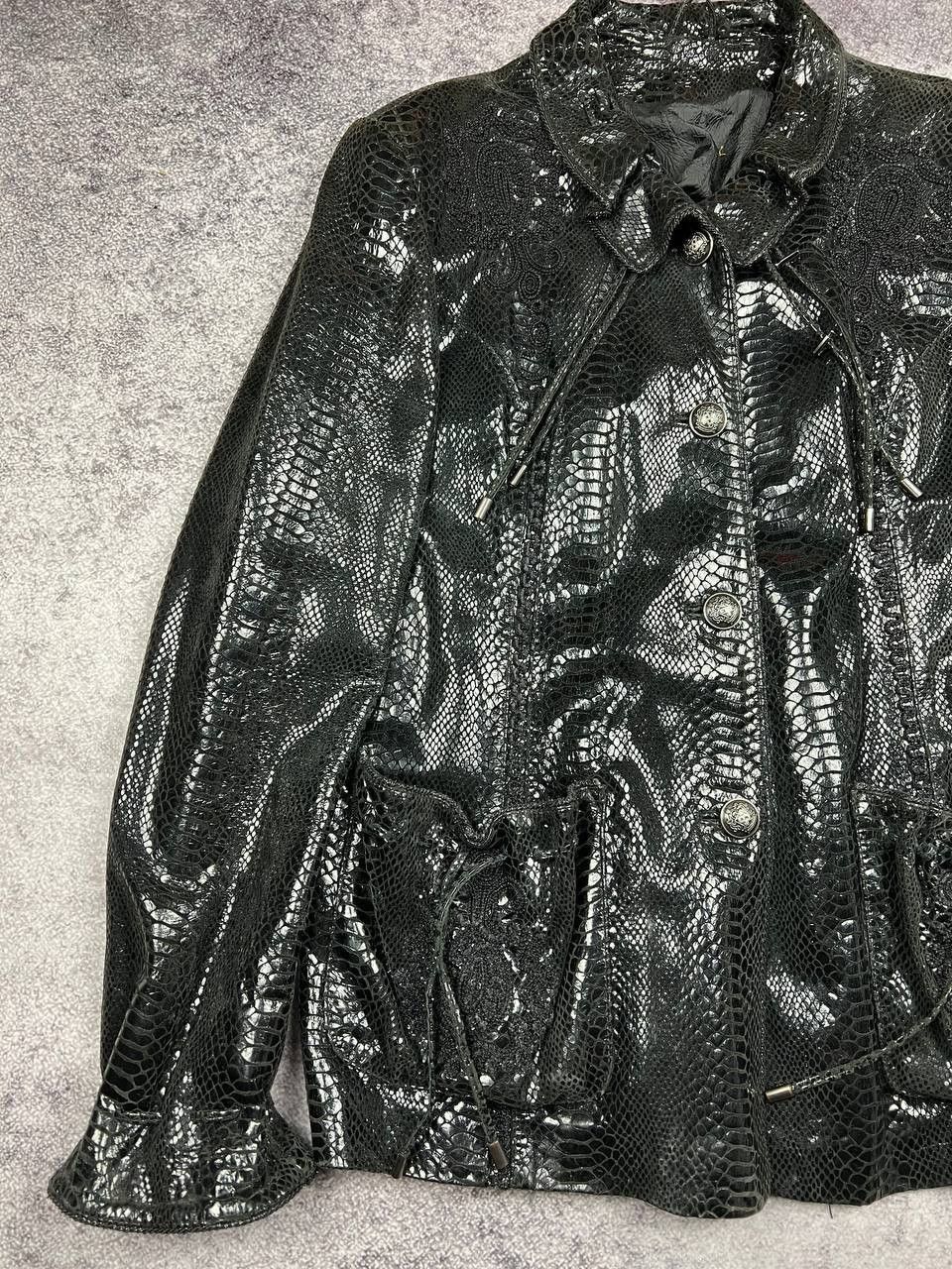 Hysteric Glamour Vintage Y2k Snakeskin Leather Lacquer Jacket Snake Print Size L / US 10 / IT 46 - 4 Thumbnail