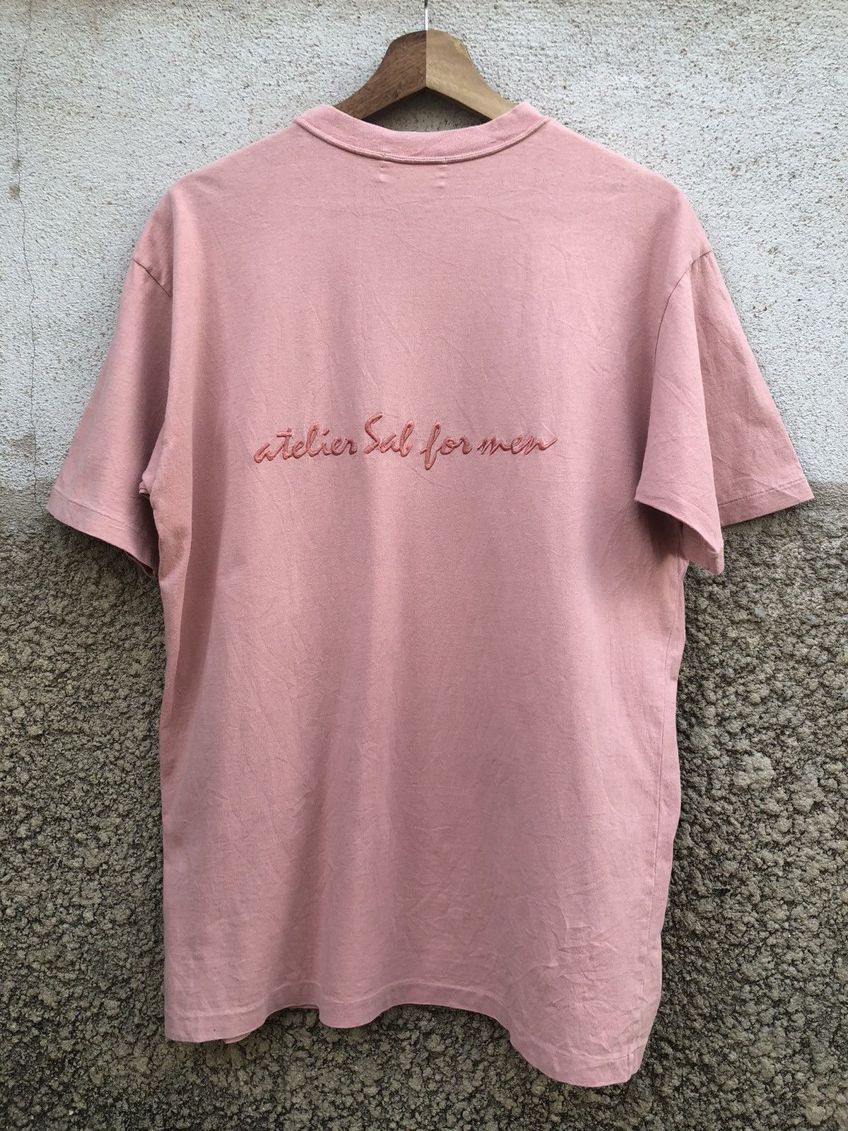 Japanese Brand Atelier Sab For Men SpellOut Pocket Tee Embroidery Size US L / EU 52-54 / 3 - 1 Thumbnail