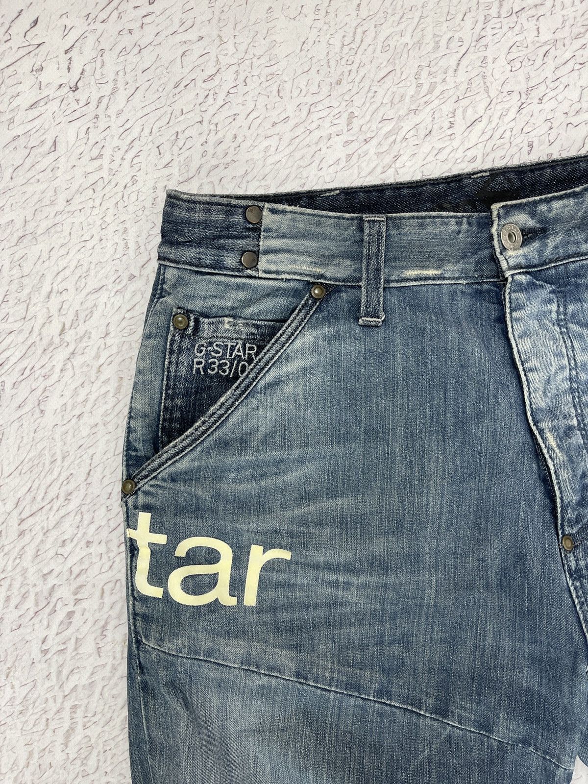 G-Star G-Star Raw vintage Elwood loose prisoner Monty embro jeans Size US 31 - 7 Thumbnail