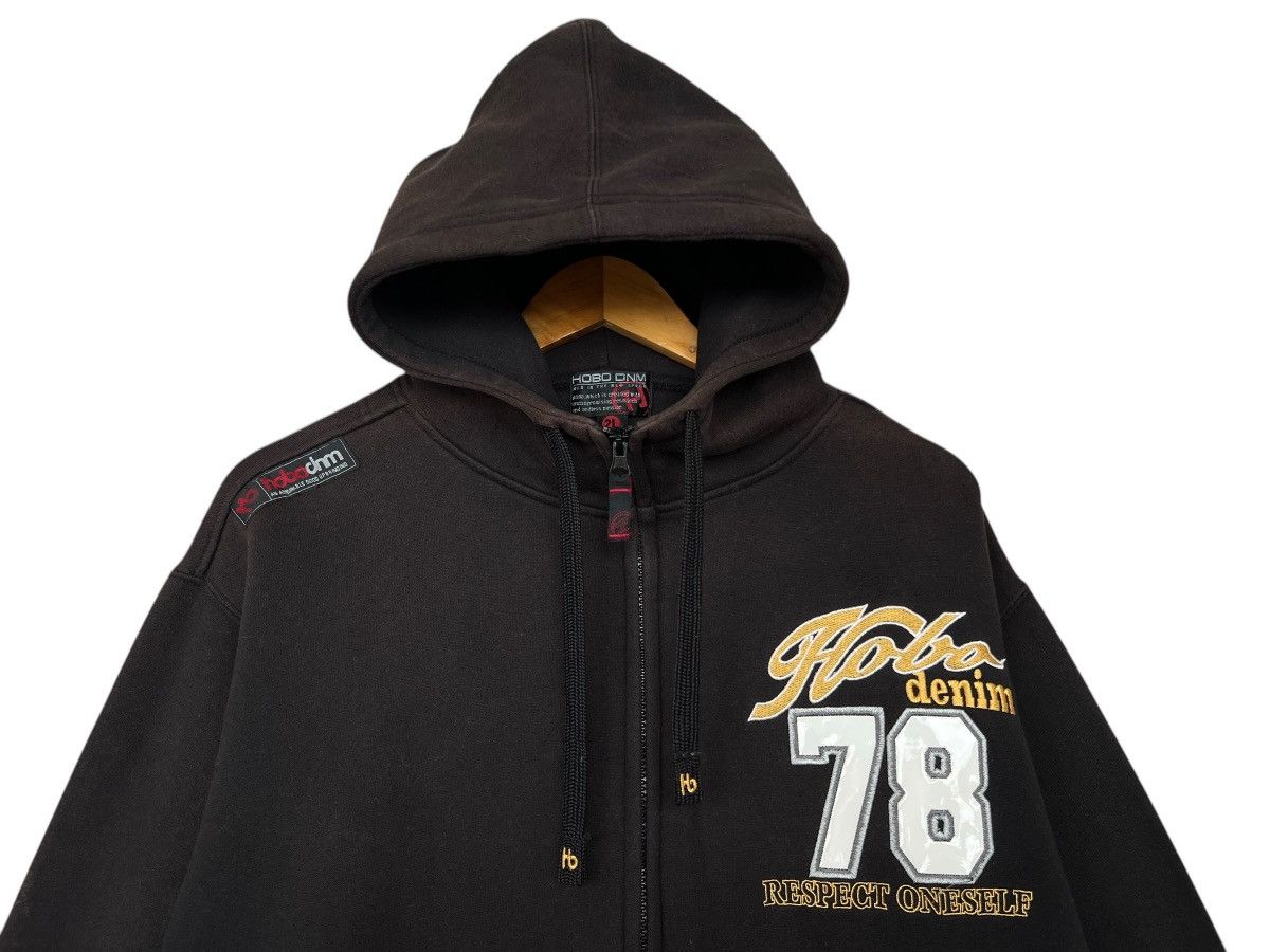 Hobo Vintage Y2K Hobo Embroidered Logo Black Baggy Zipper Hoodie Size US XL / EU 56 / 4 - 4 Thumbnail